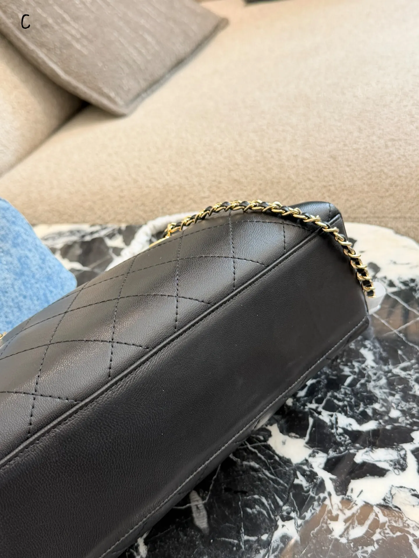 Chanel Blue Chain Bag