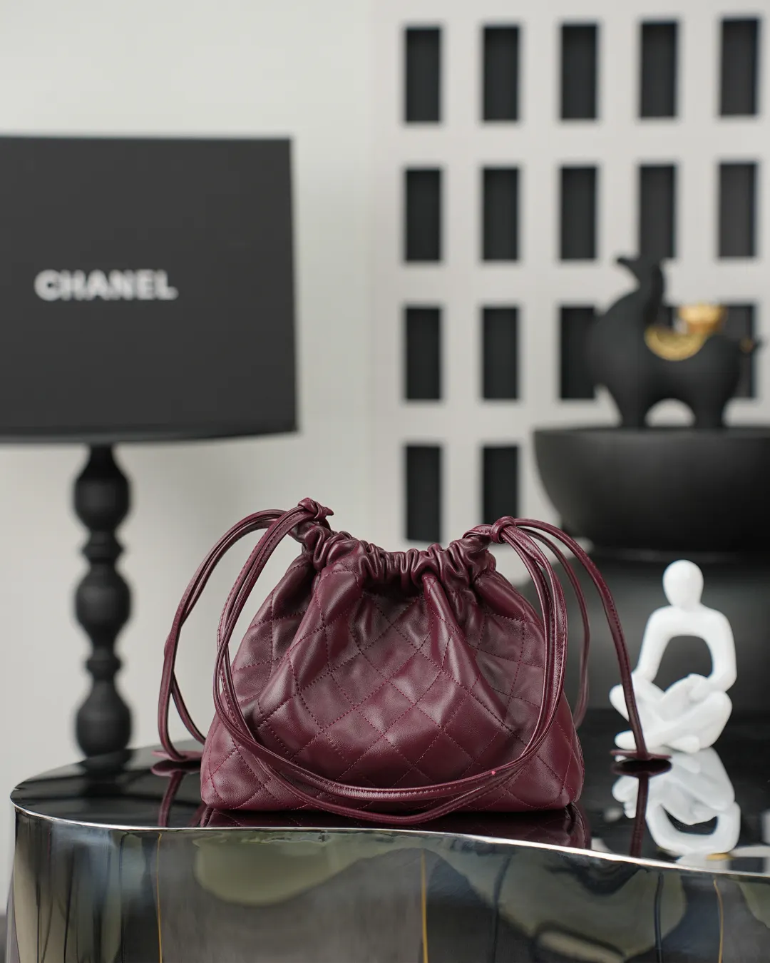 CHANEL 红色 羊皮 手提包 通勤手提款