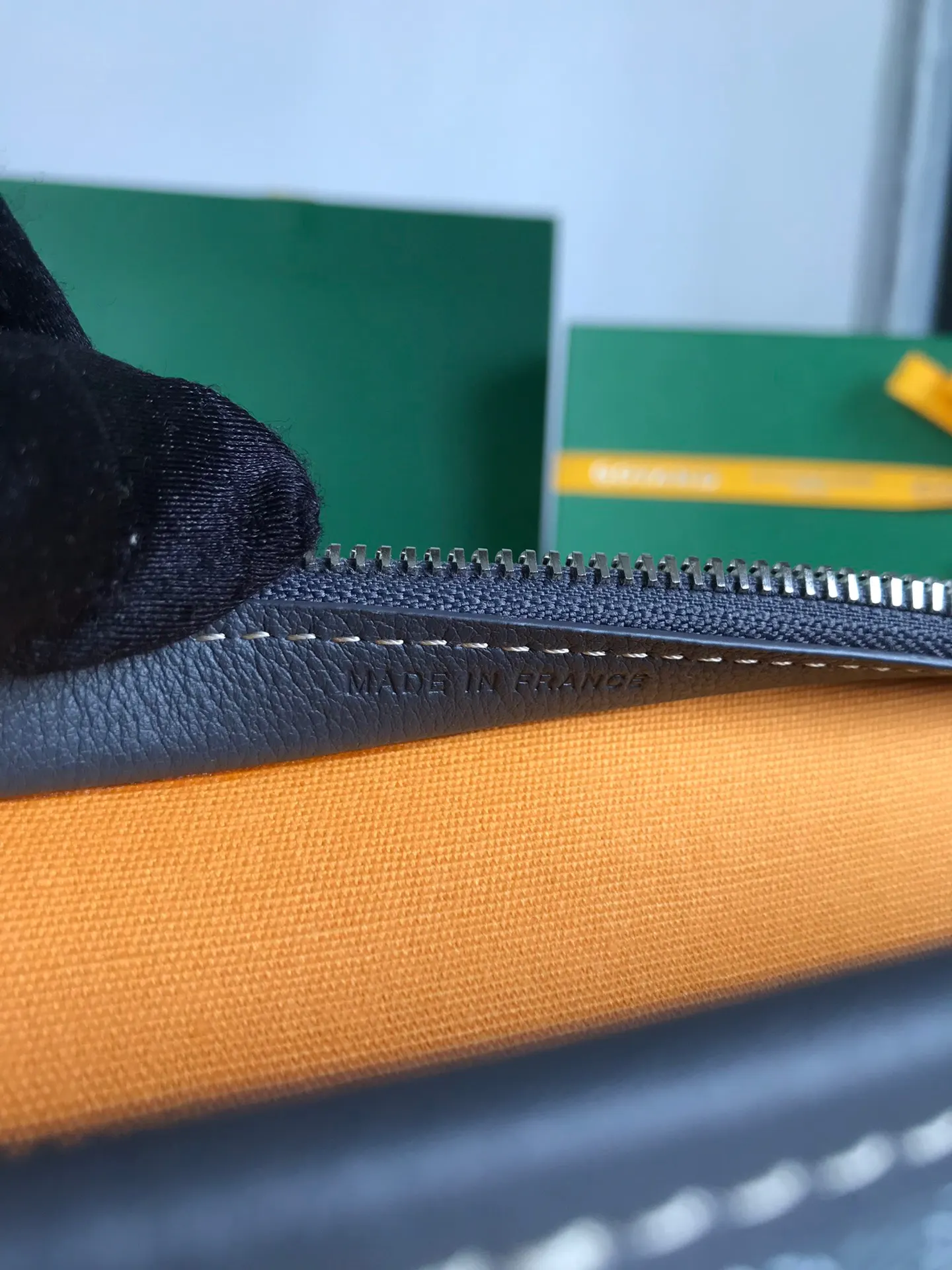Goyard 黄色 牛皮 手拿包 精致手拿款