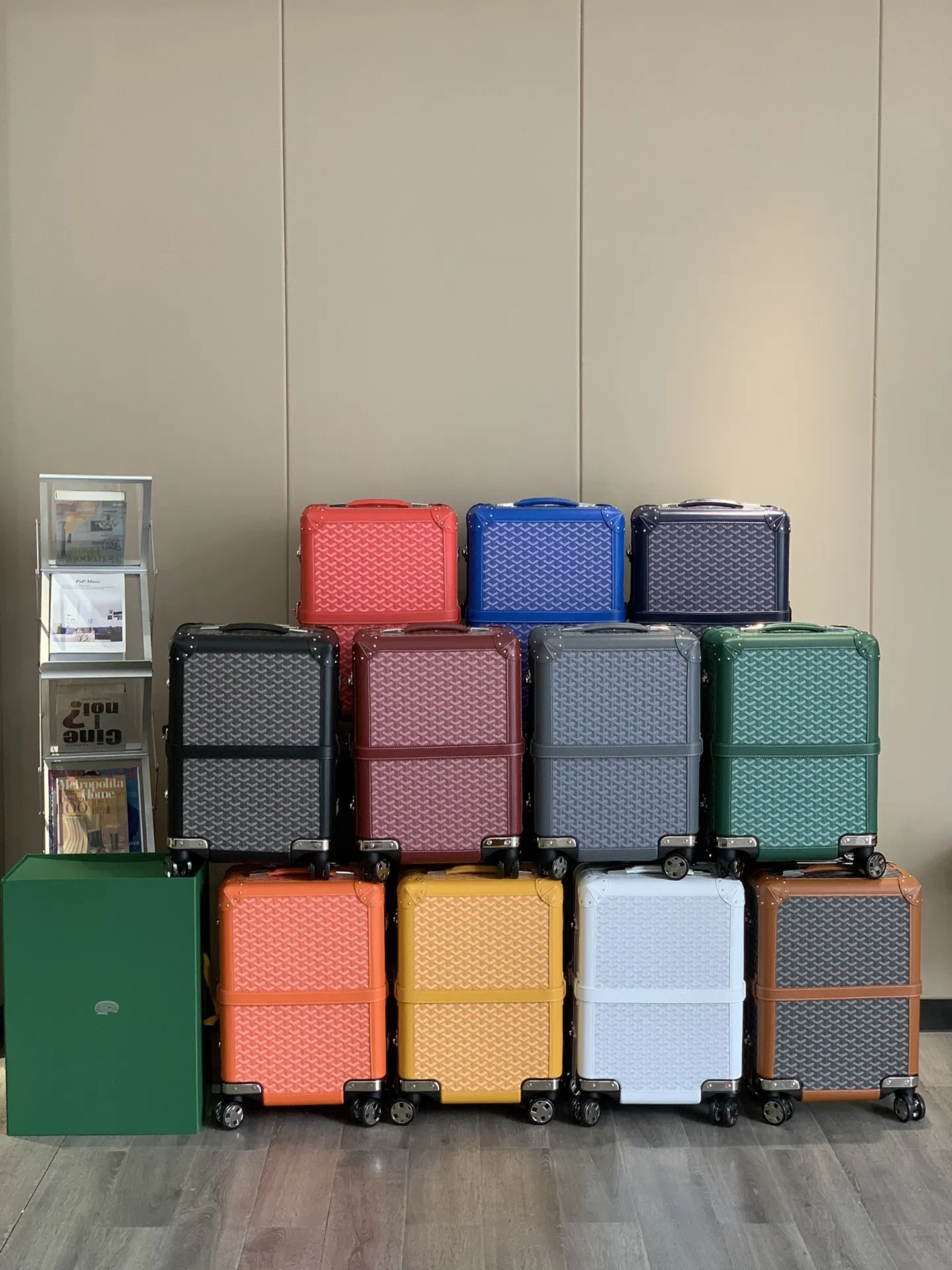 Goyard 空白 承接定制自主品牌 档口摆版logo已 行李箱 旅行拉杆款 轻便出行款