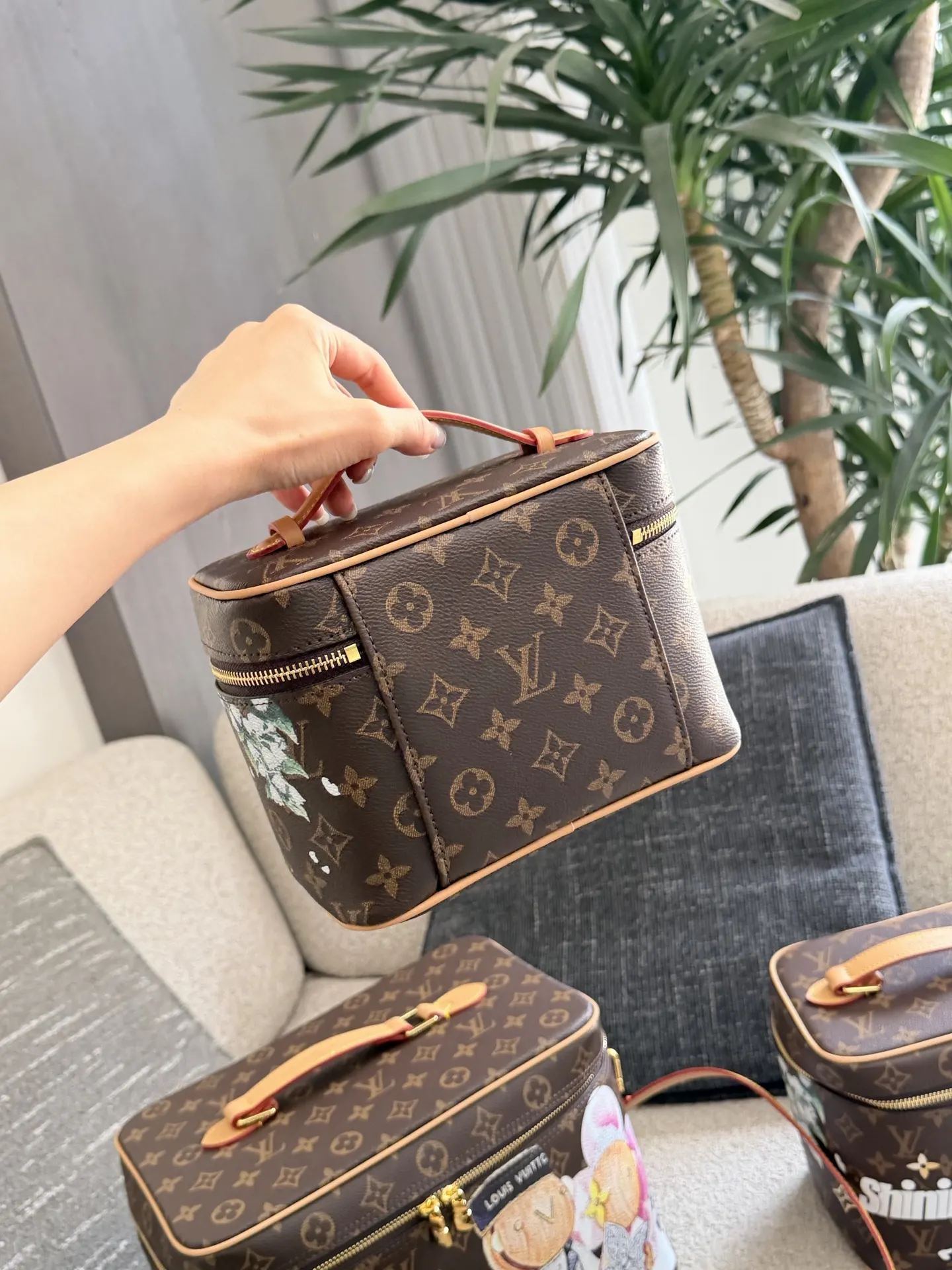 LV 老花 牛皮 Shining 单肩包 日常单肩背款