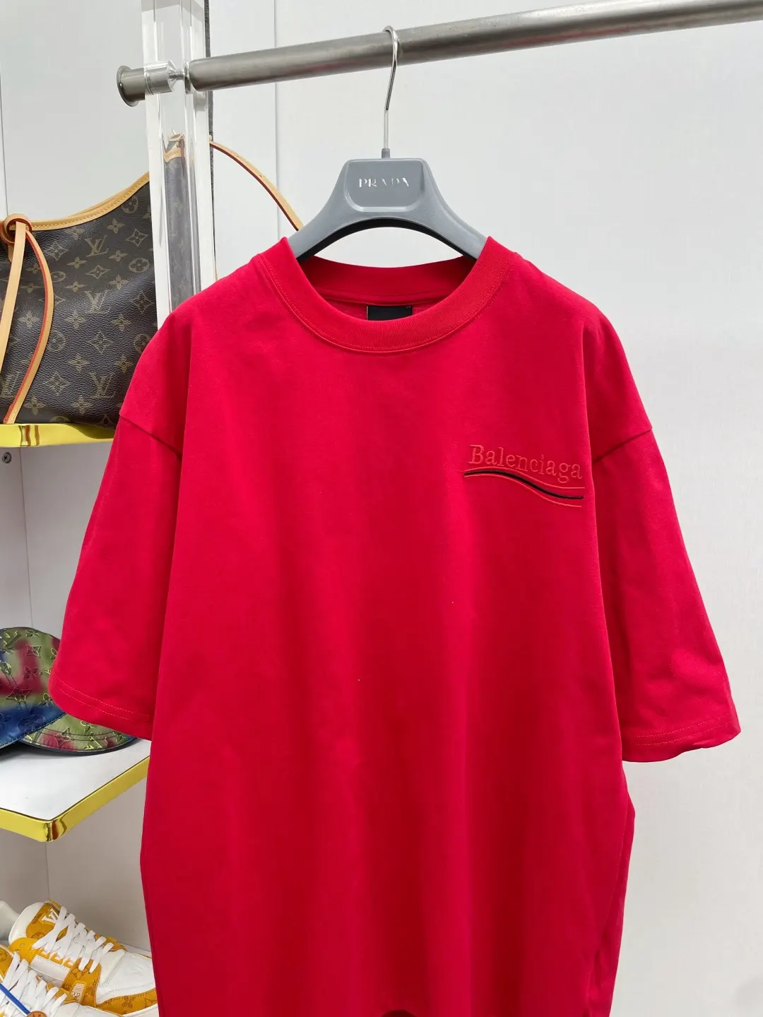 Balenciaga 26Ss Logo Letter Short Sleeve T-Shirt Street