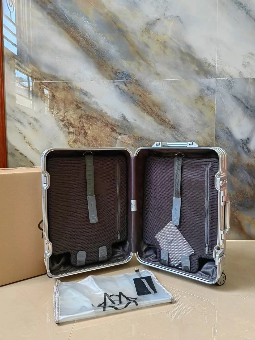 Rimowa Black Gray Suitcase Travel Lightweight