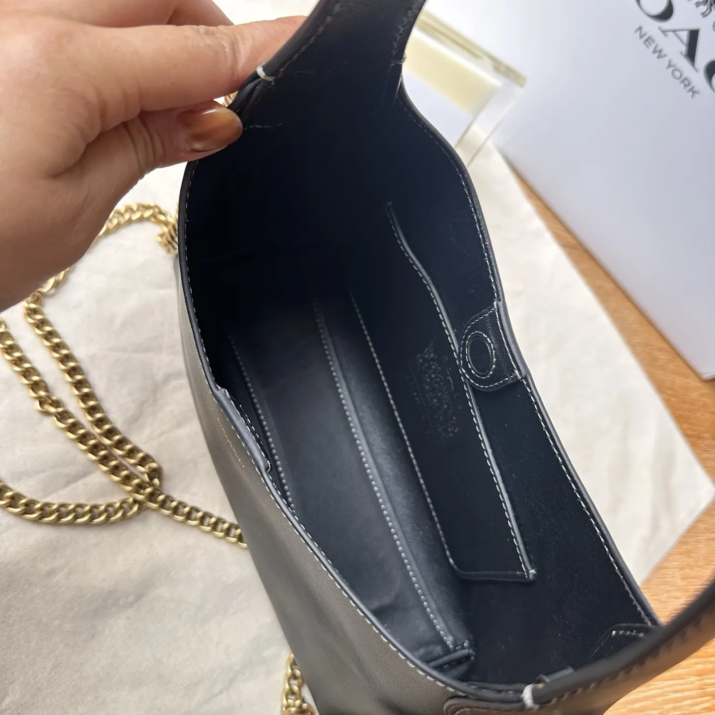 Black Hobo Shoulder Bag Vintage Leather