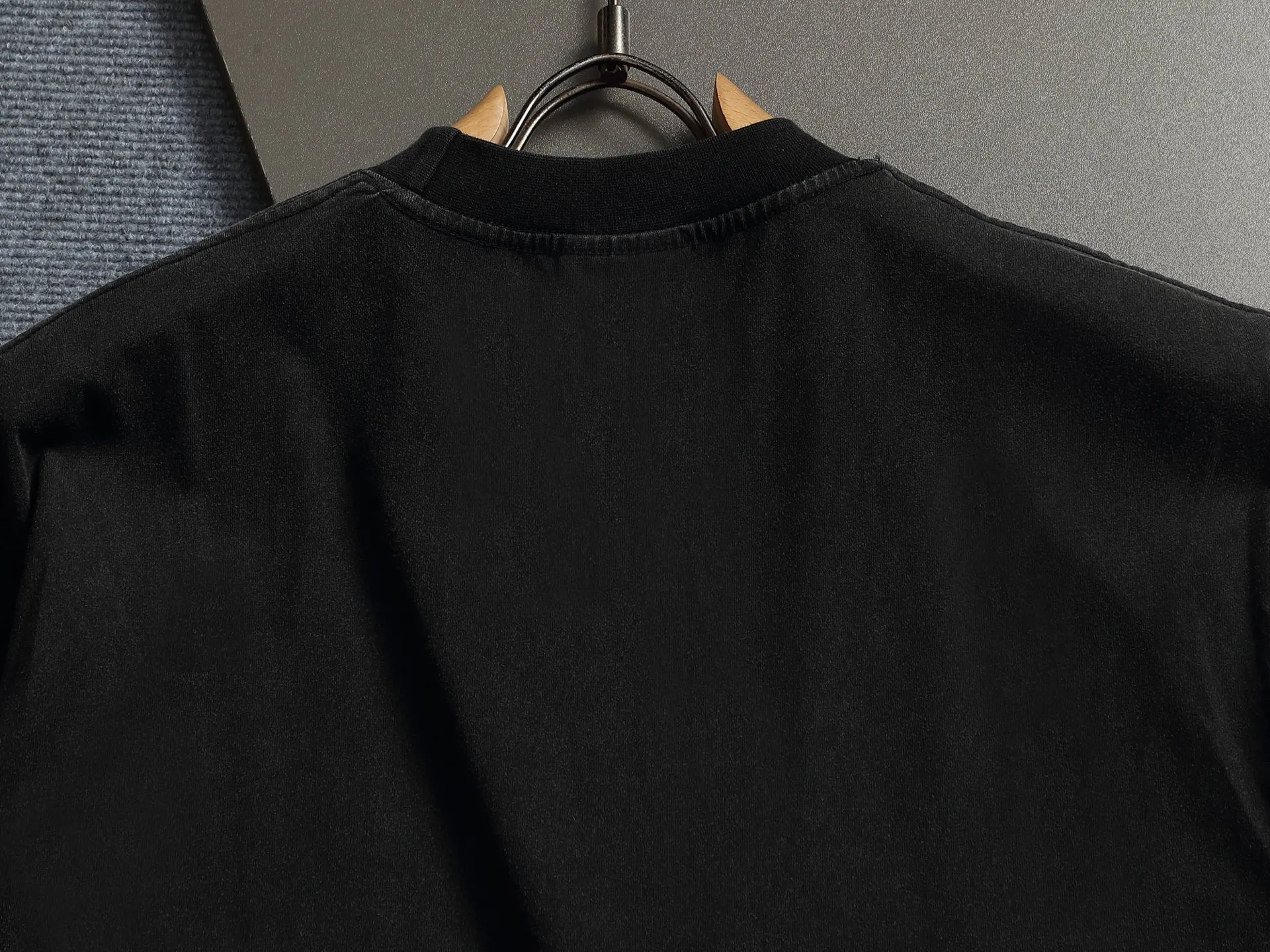 Balenciaga Black Logo Short Sleeve T-Shirt Street Casual