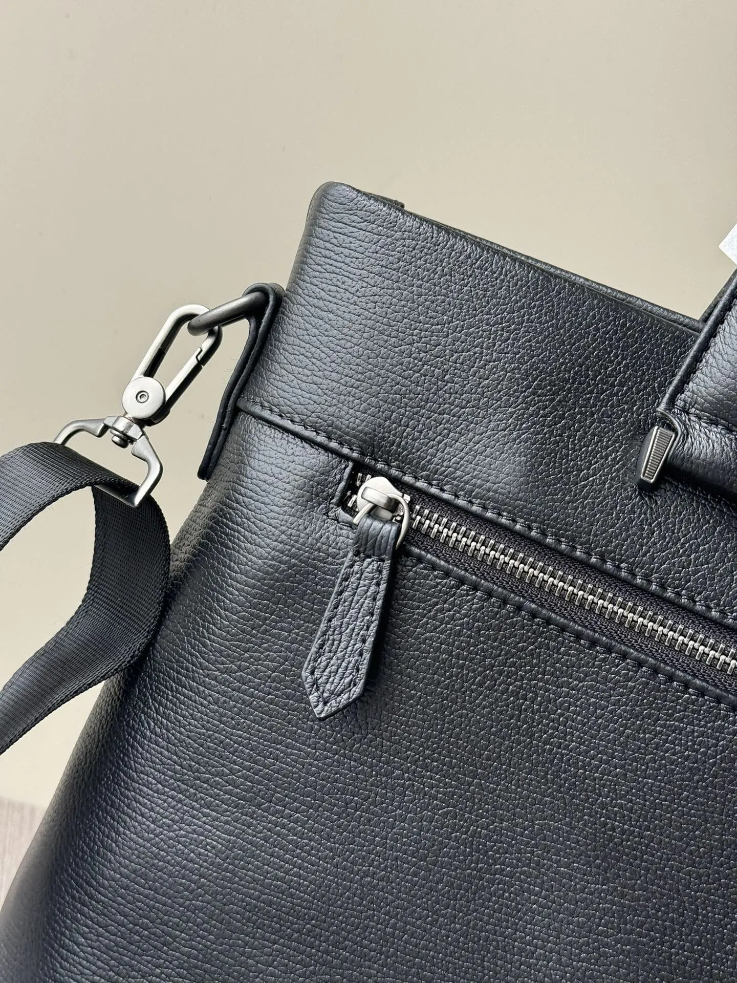 Prada Black Briefcase Business Commuter Leather