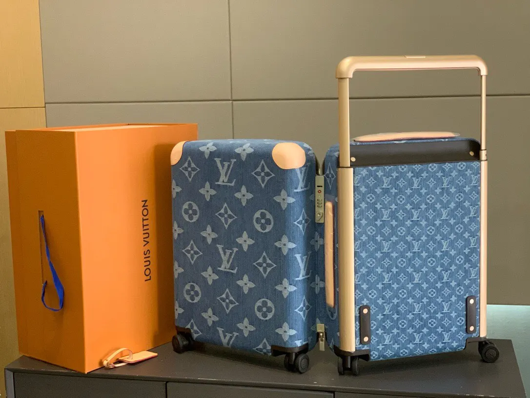 驴牌拉杆箱旅行箱 路易v 变色皮 海关锁 万向 行李箱 旅行拉杆款 輕便出行款