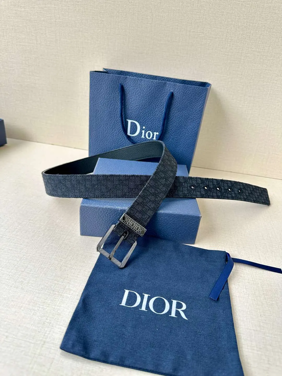 Dior Black Leather Belt Square Buckle Image 2 Dior Black Leather Belt Square Buckle Image 2