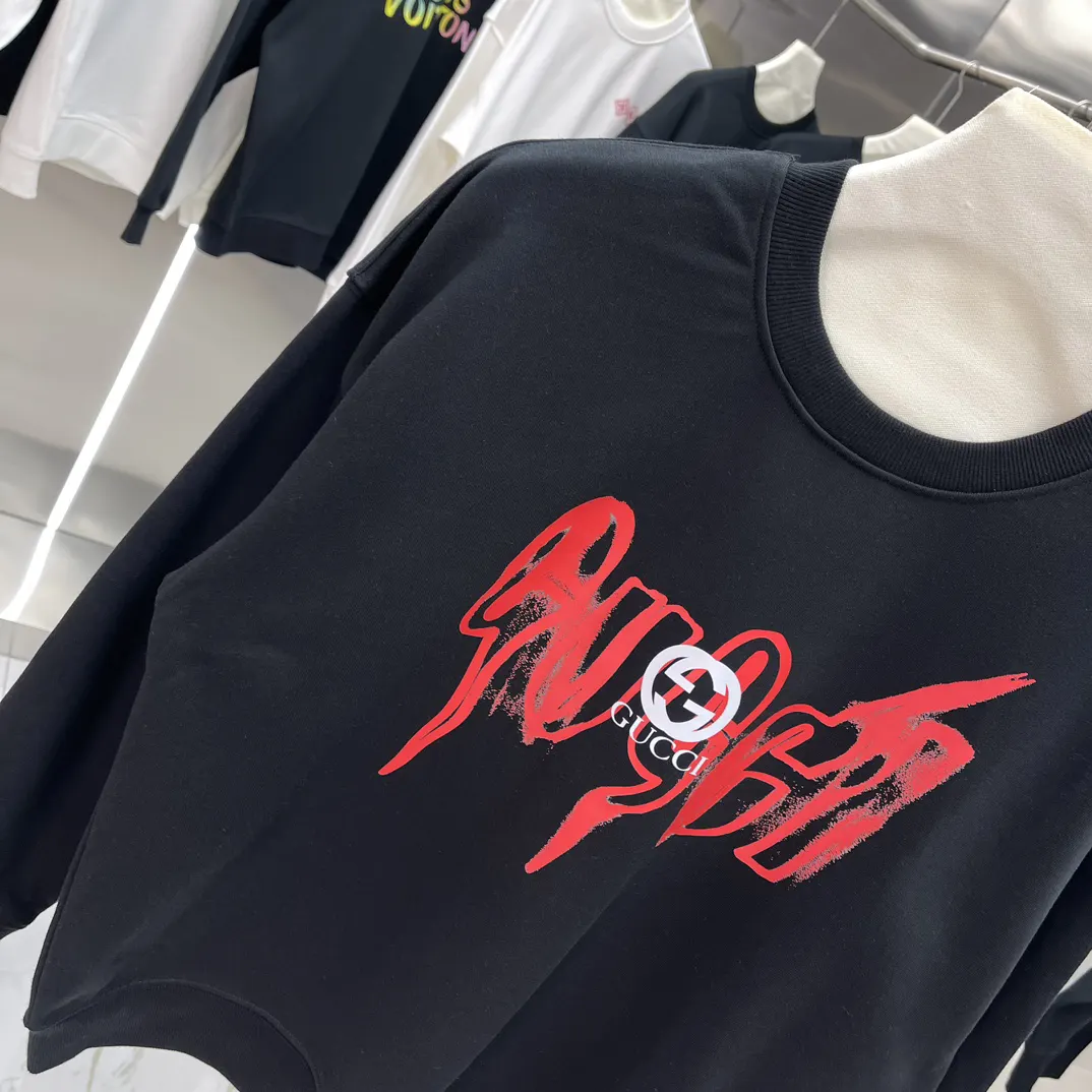 Gucci Logo印花圆领卫衣