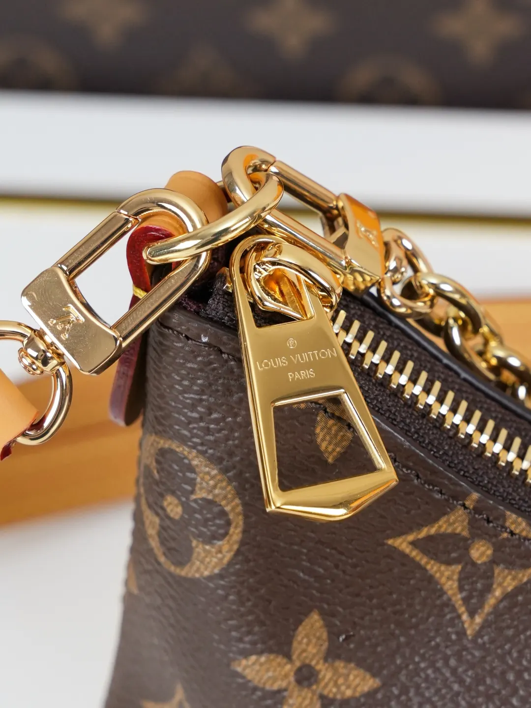 Monogram Chain Bag Leather