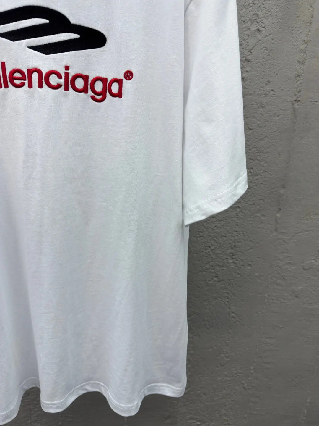 Balenciaga White Cotton Logo Short Sleeve T-Shirt Street