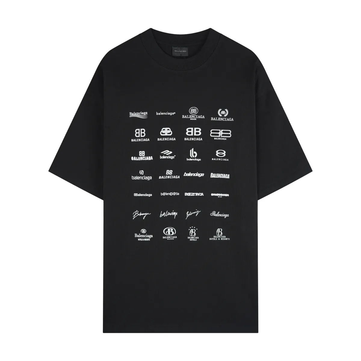 Balenciaga 黑色 Logo 印花 短袖T恤