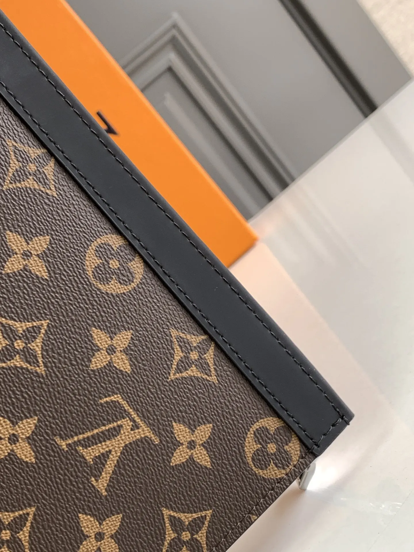 Monogram Organizer Pouch Travel Leather
