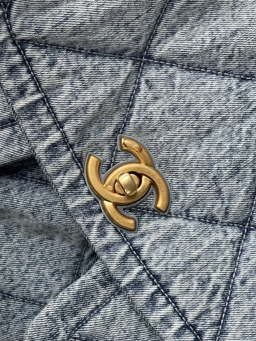 CHANEL 金色 牛仔 鏈條包 精致鏈條款
