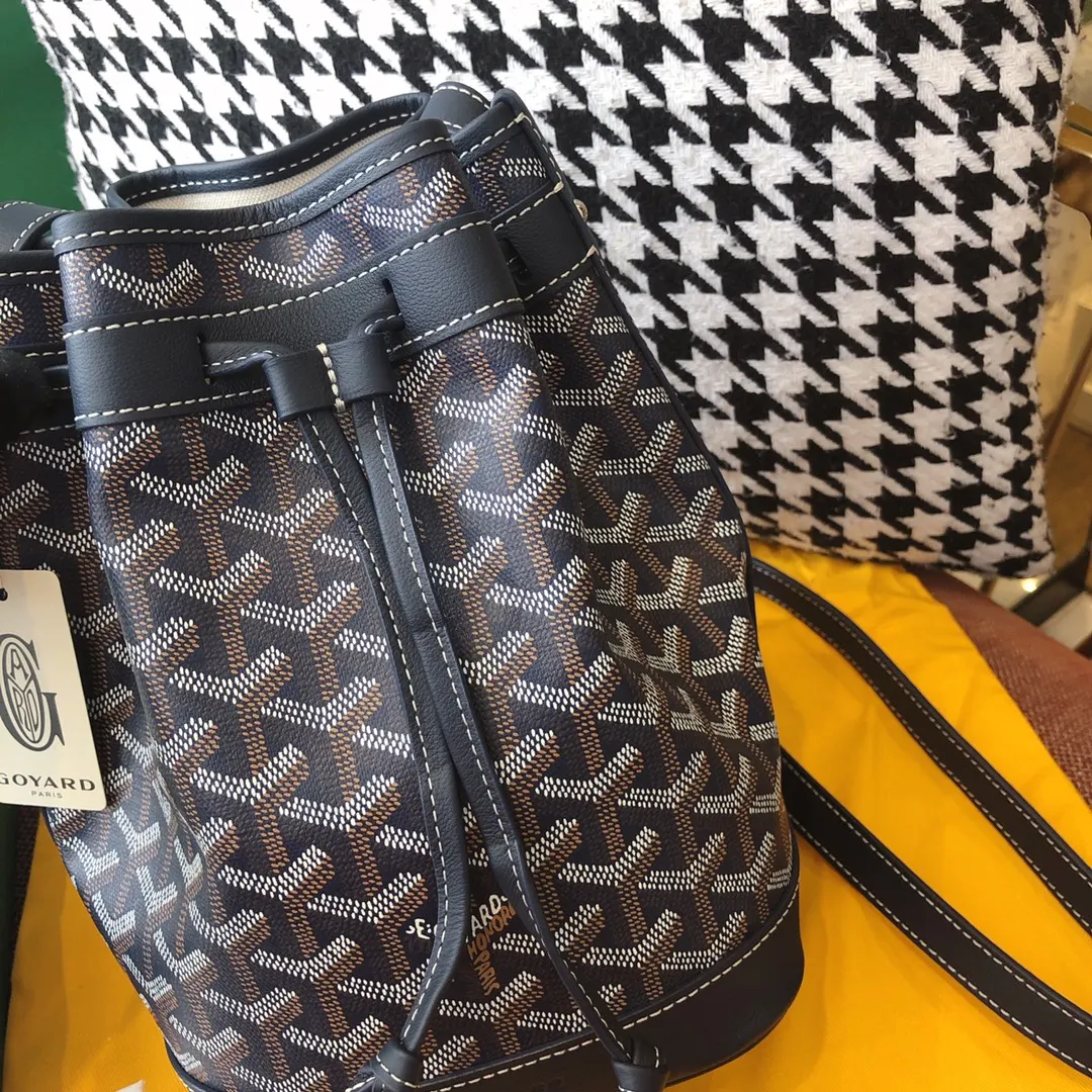 Goyard 老花 蓝色 帆布 水桶包 休闲水桶款