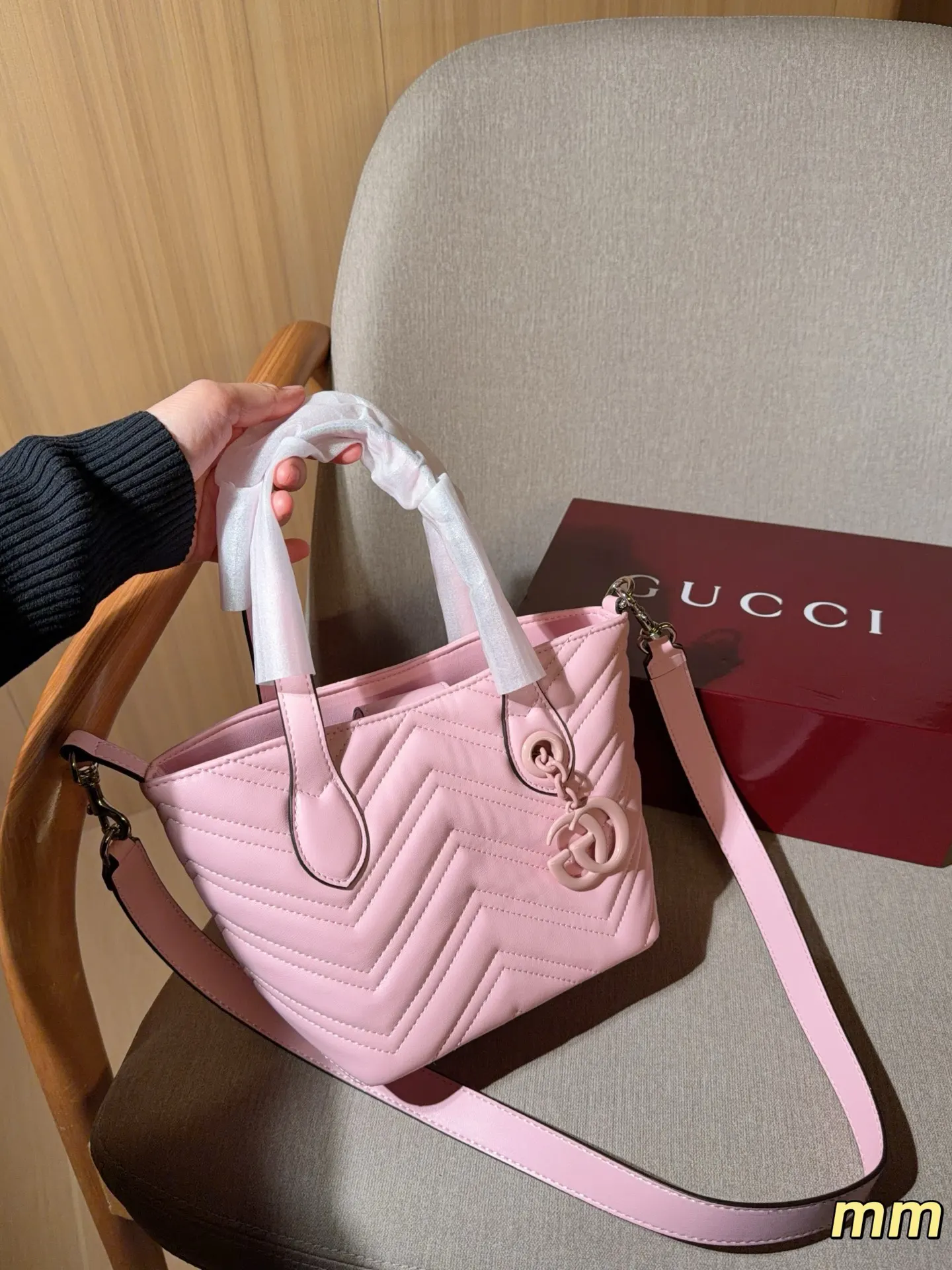 Gucci Marmont 绗缝皮革链条包 单肩斜挎款
