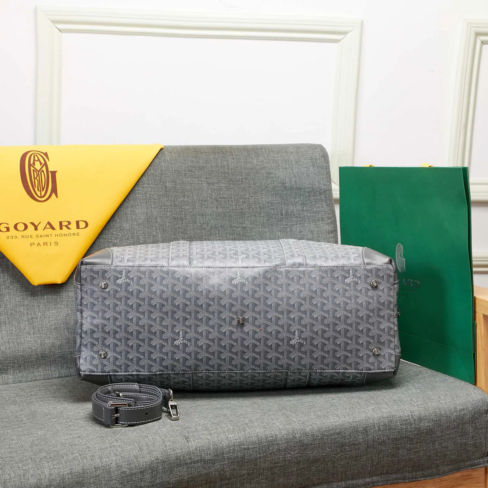 Goyard 吴亦凡同款包男女同款口袋GY戈雅旅行包手提单肩短 大容量旅行款