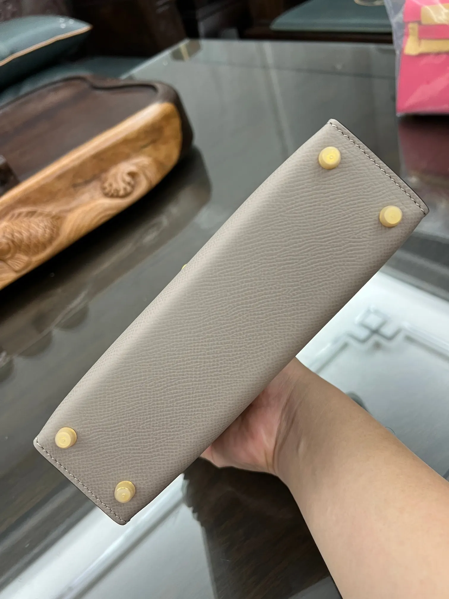 Hermès Kelly Mini Epsom掌纹牛皮 斜挎包 19cm