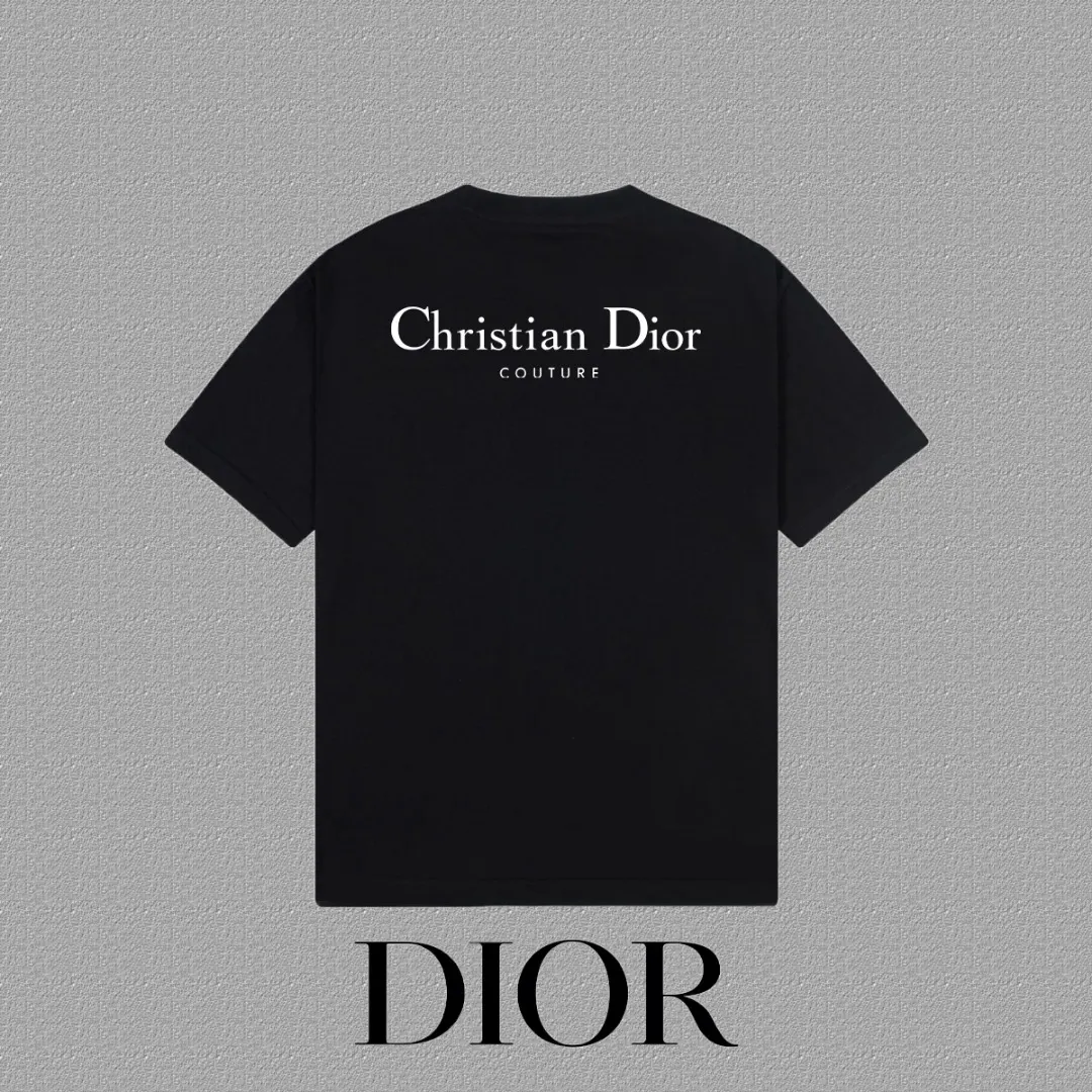 Dior 黑色字母短袖T恤 休闲款