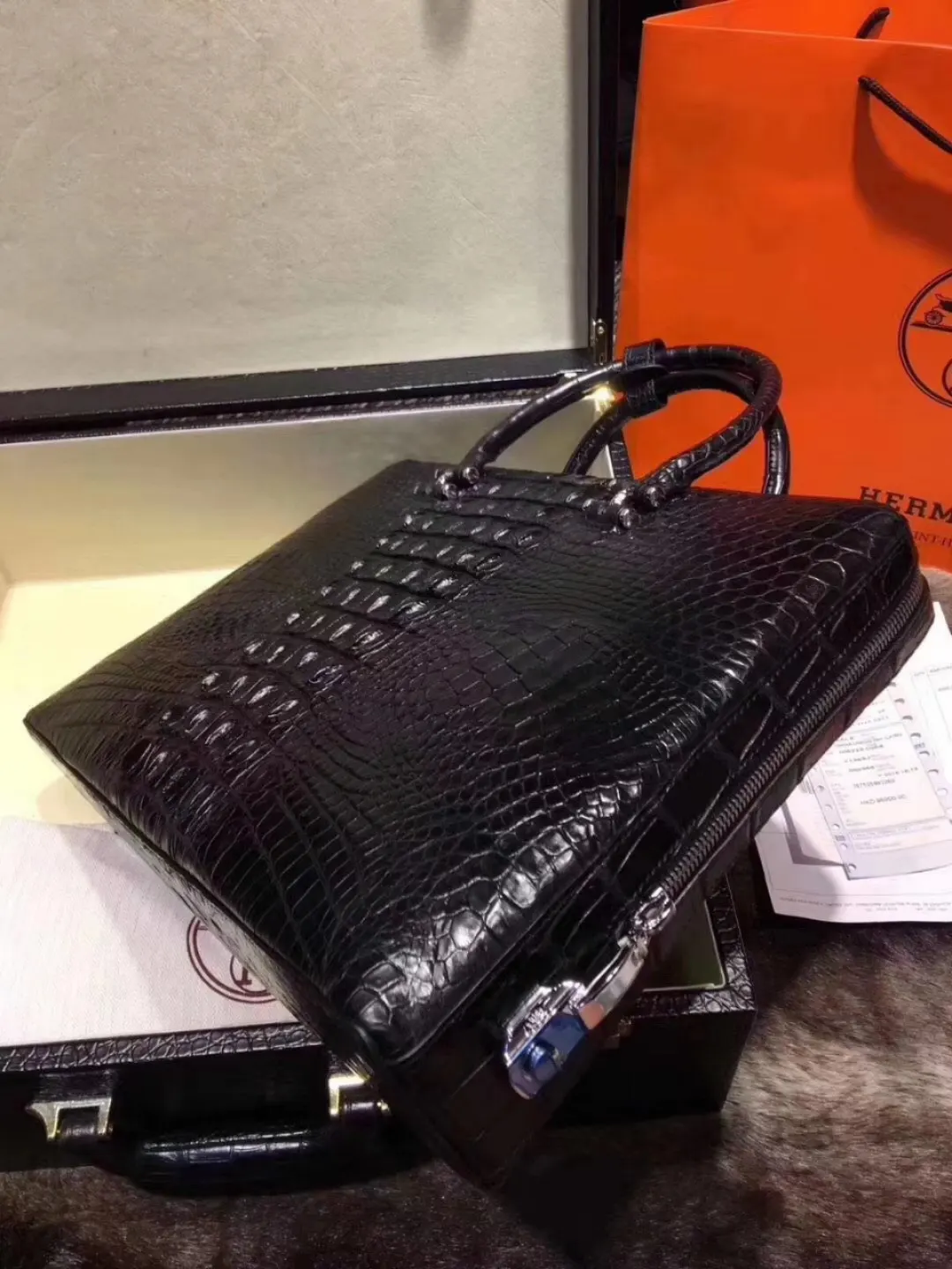 Briefcase Business Commuter Leather