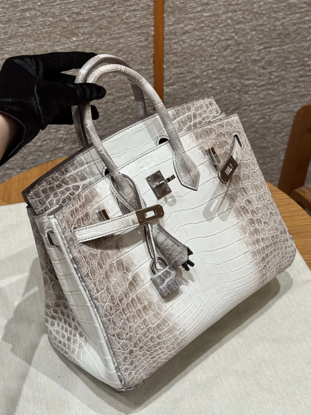 Hermès Birkin 喜马拉雅鳄鱼纹压 鳄鱼纹牛皮 手提包 13cm