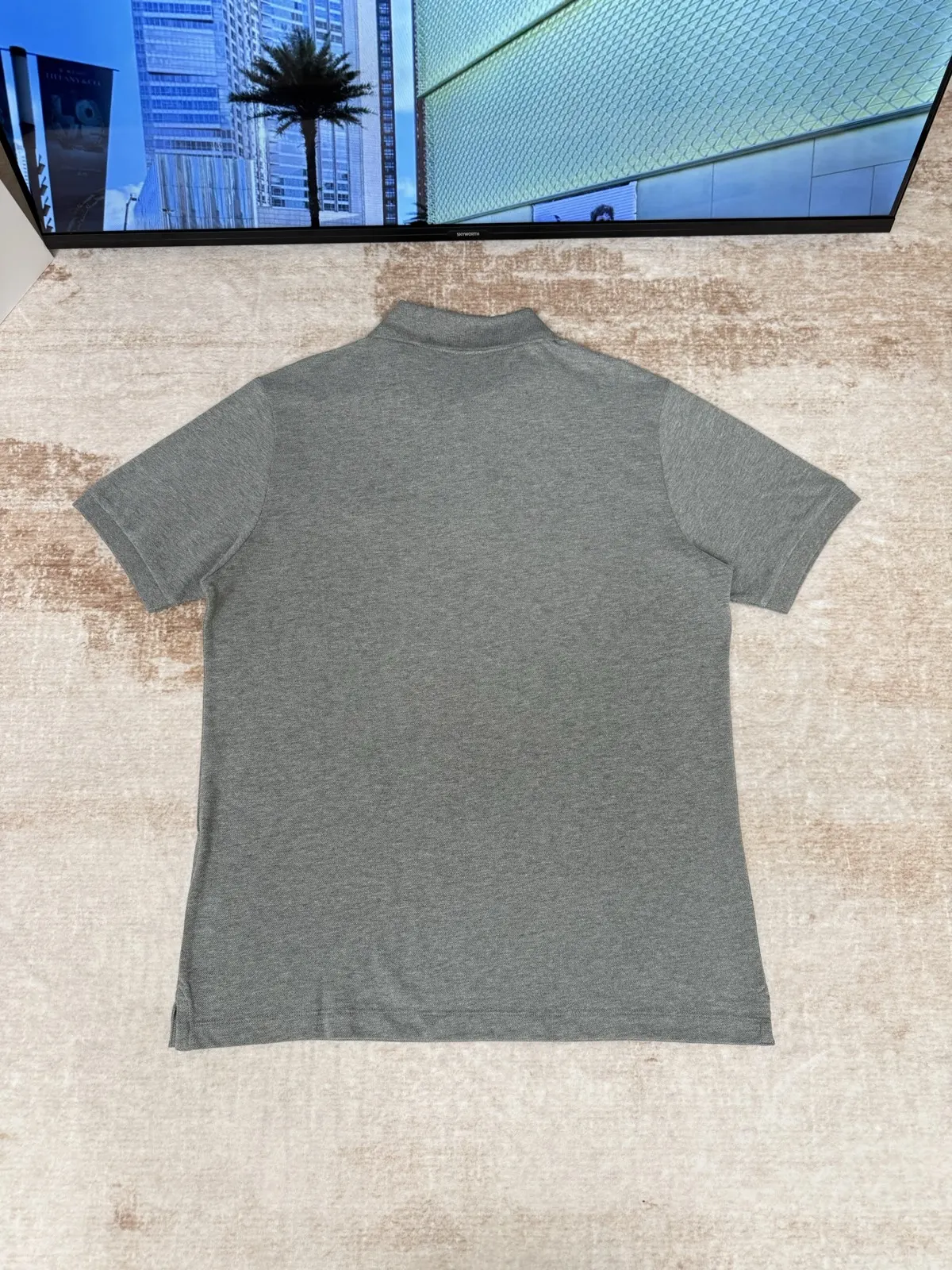 Prada Triangle Logo Cotton Polo Shirt
