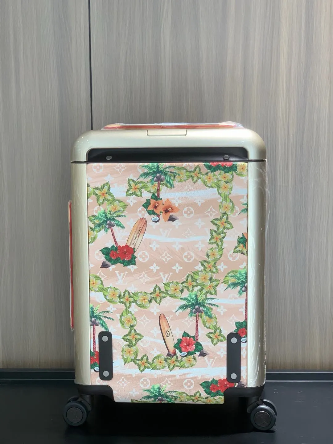 驴牌拉杆箱旅行箱 路易v 变色皮 海关锁 万向 行李箱 旅行拉杆款 輕便出行款