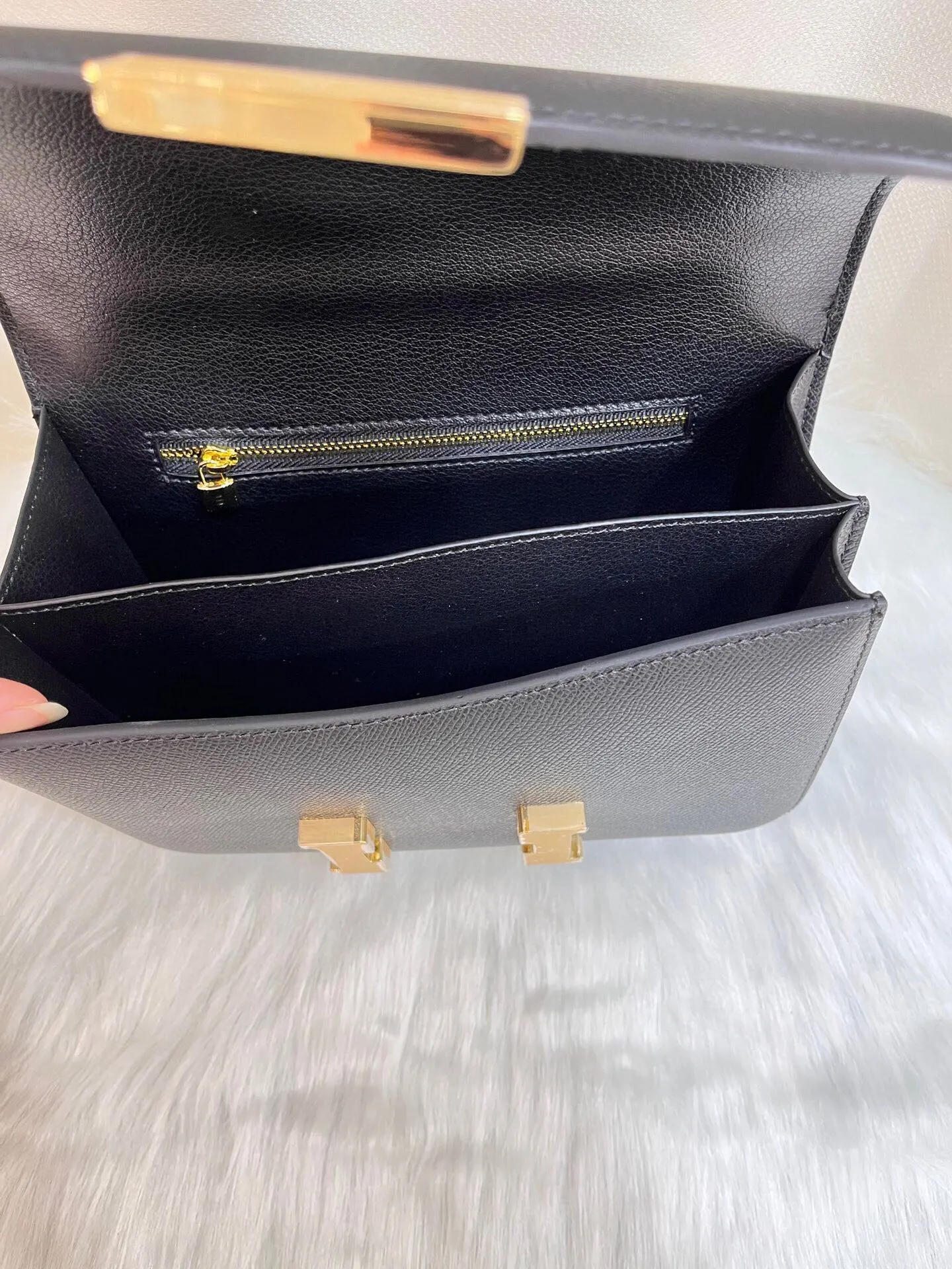 Yellow Organizer Pouch Travel Leather