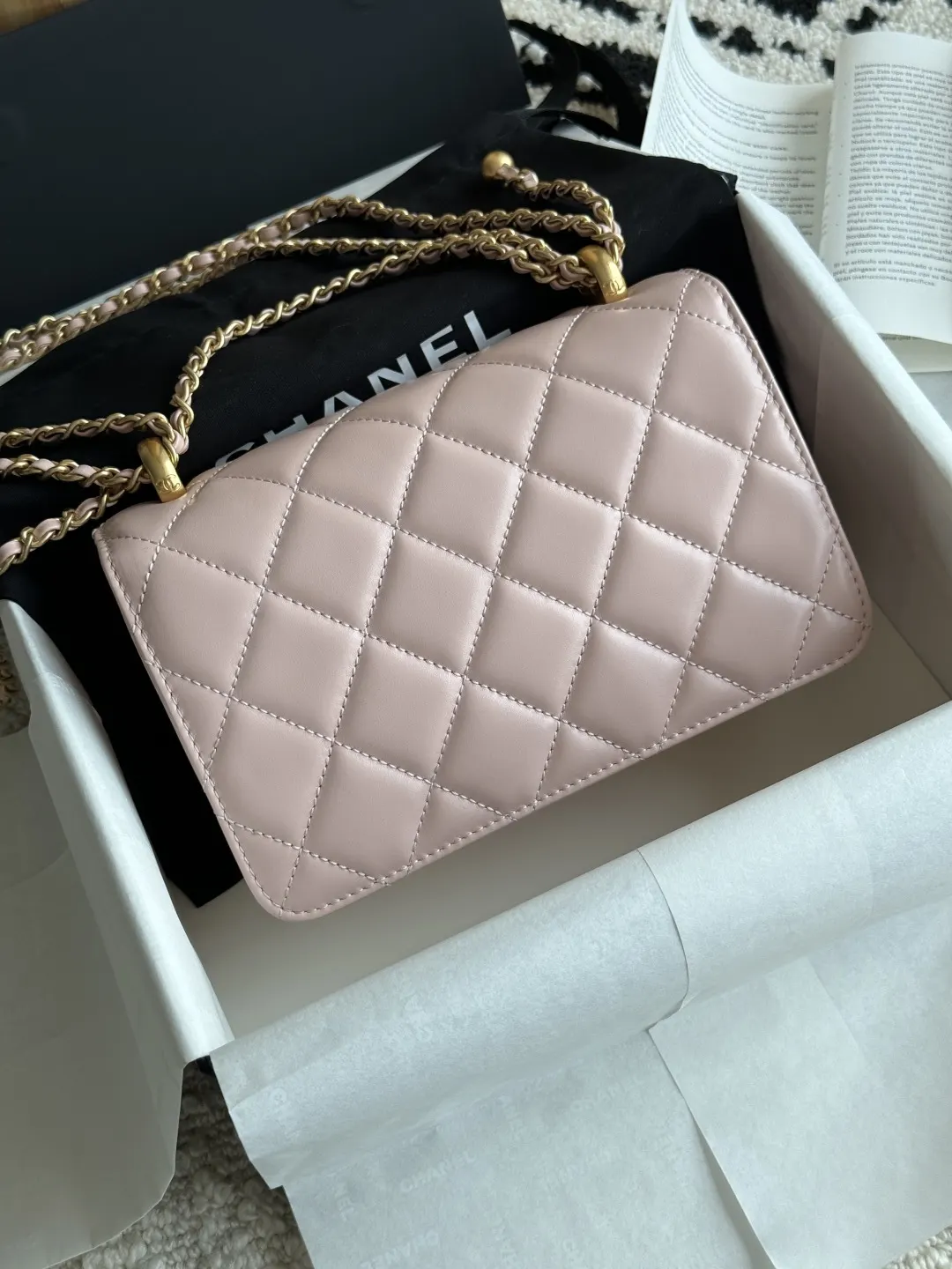 Gold Chain Bag Leather