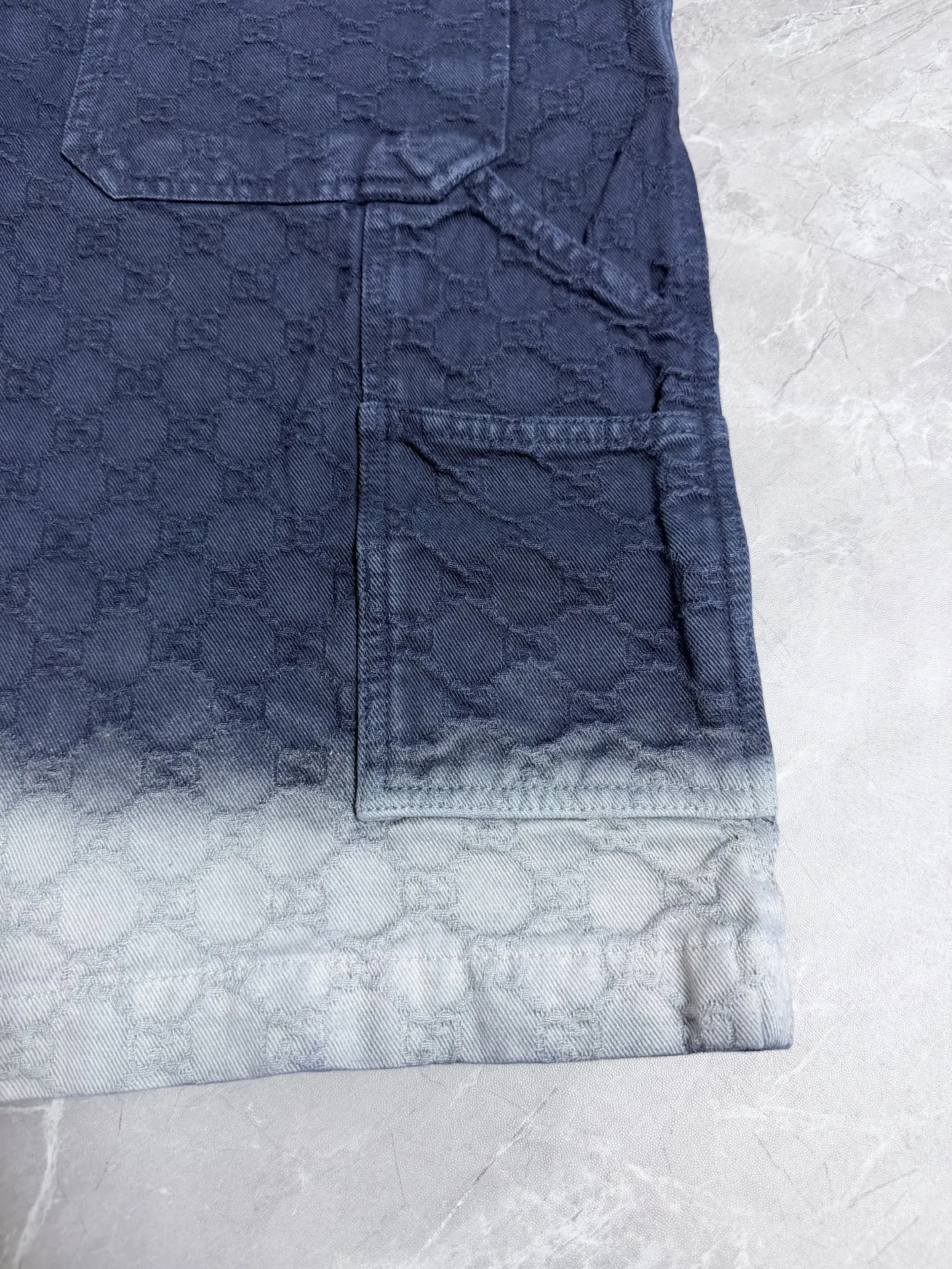 Gucci 蓝色 牛仔 短裤