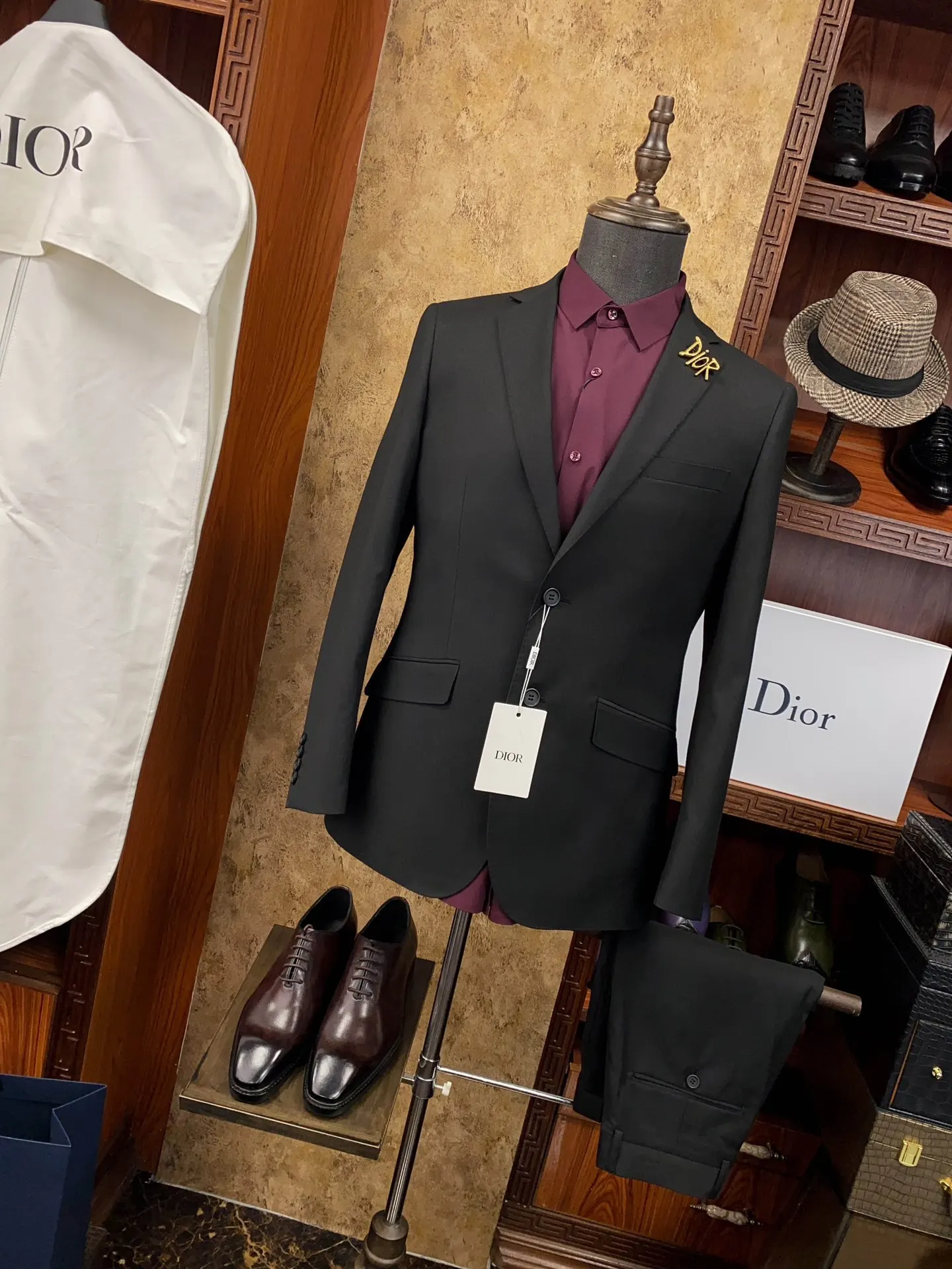 Dior 深灰西装外套 复古精致穿搭款