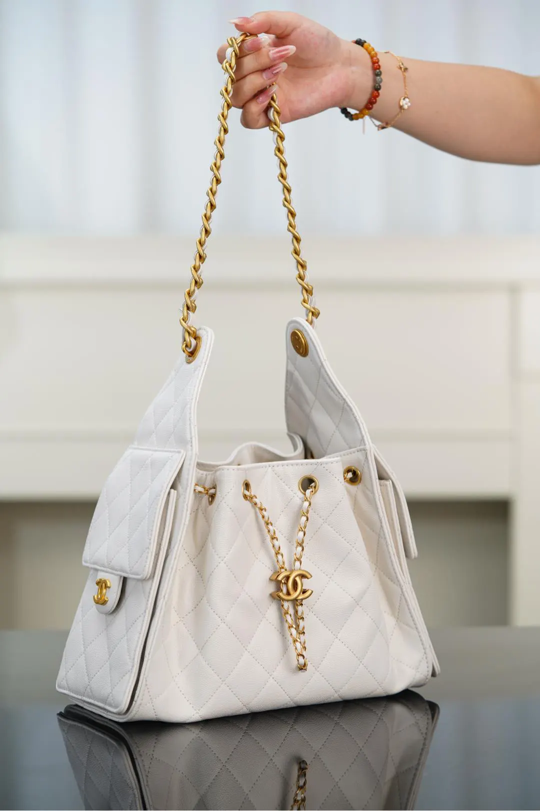 White Bucket Bag Casual