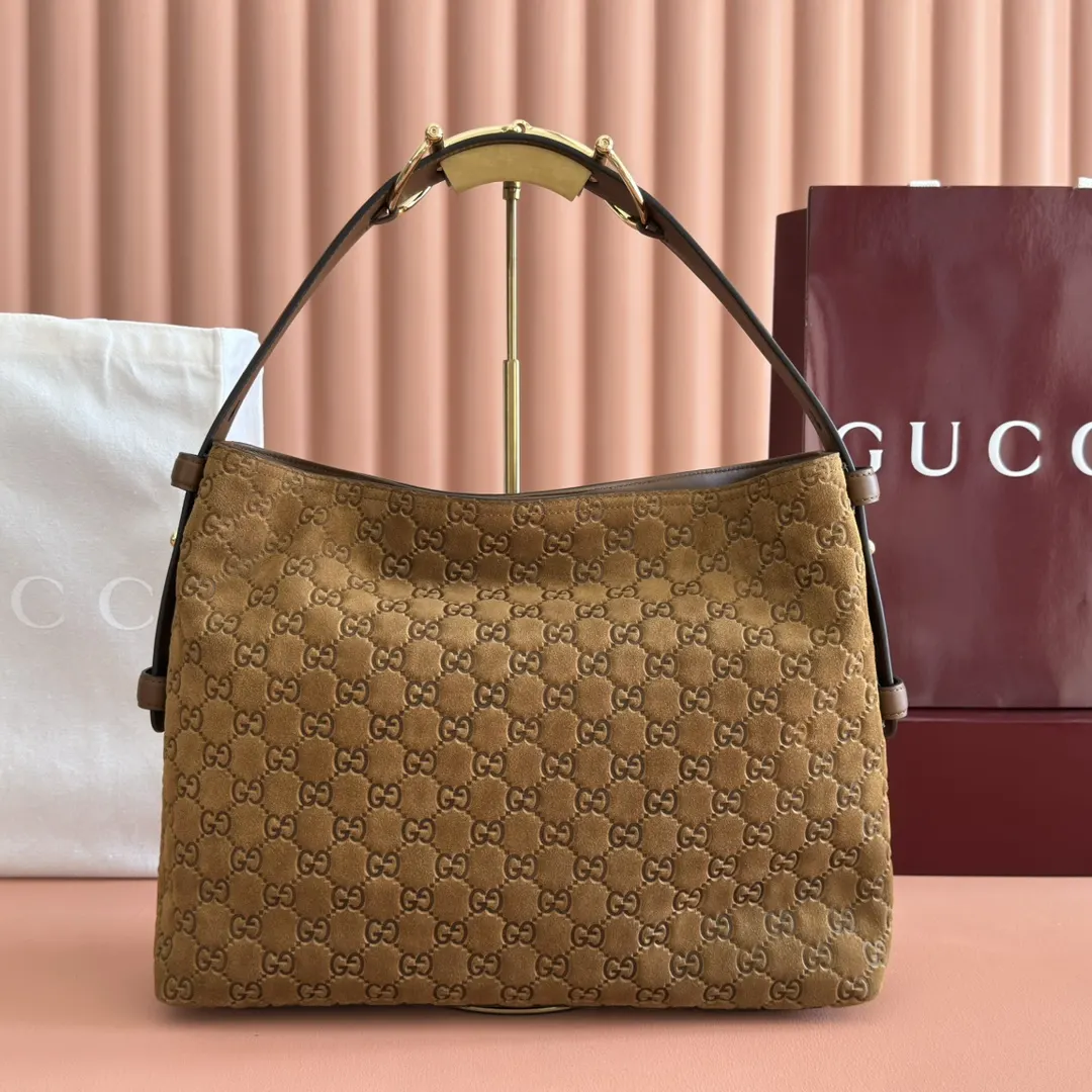 Gucci 黑色 金色 牛皮 收纳包 旅行收纳款