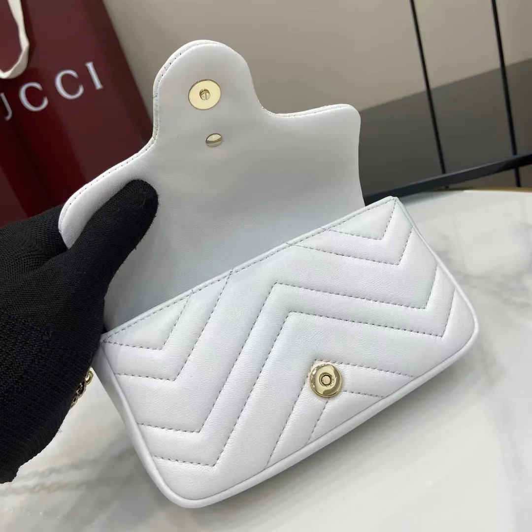 Gucci Marmont 绗缝皮革链条包 单肩斜挎