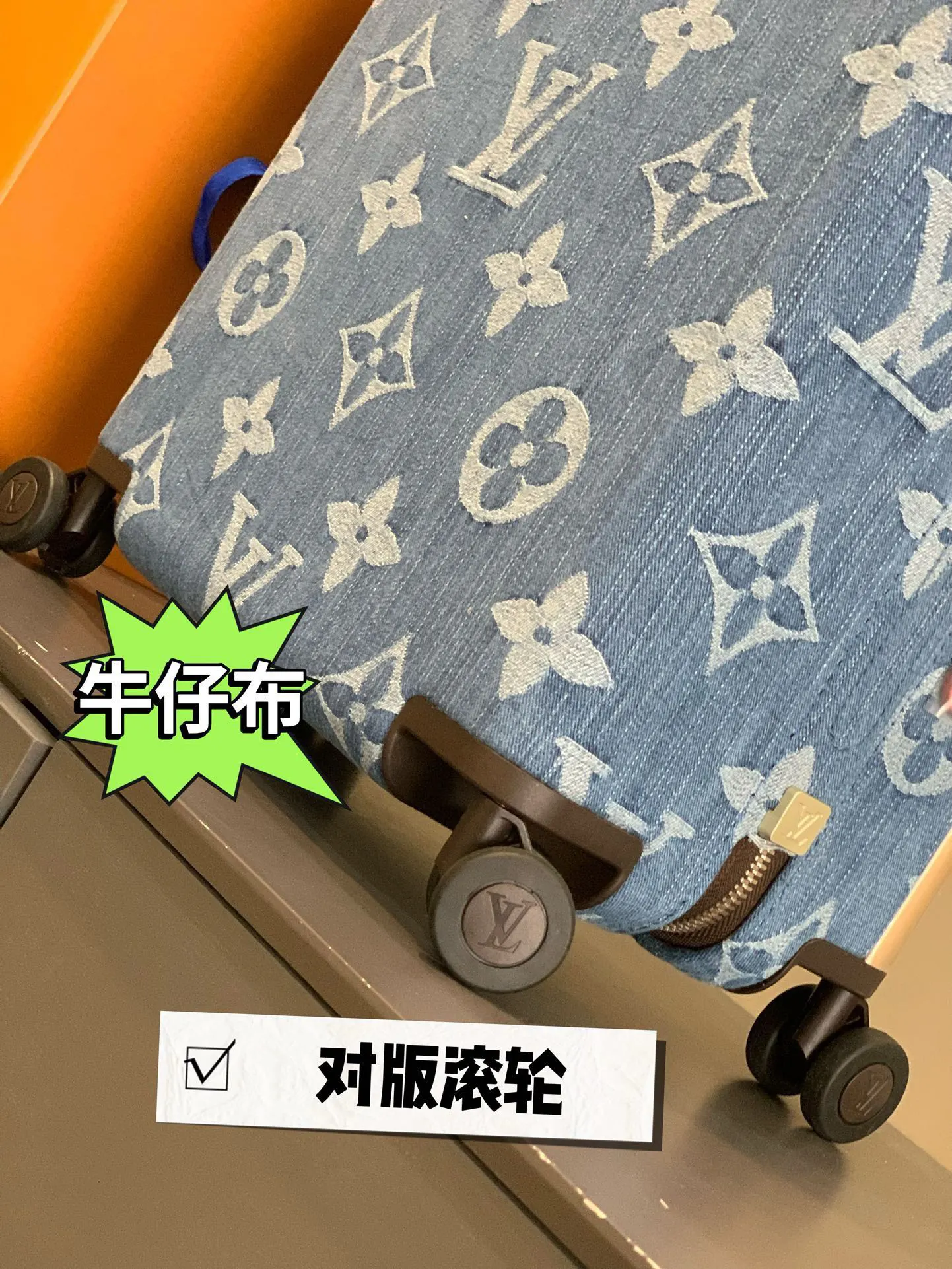 驴牌拉杆箱旅行箱 路易v 变色皮 海关锁 万向 行李箱 旅行拉杆款 輕便出行款
