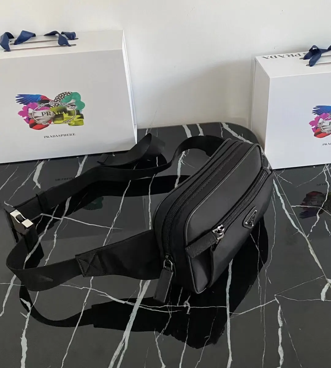 Prada 黑色 腰包 休閒腰包款