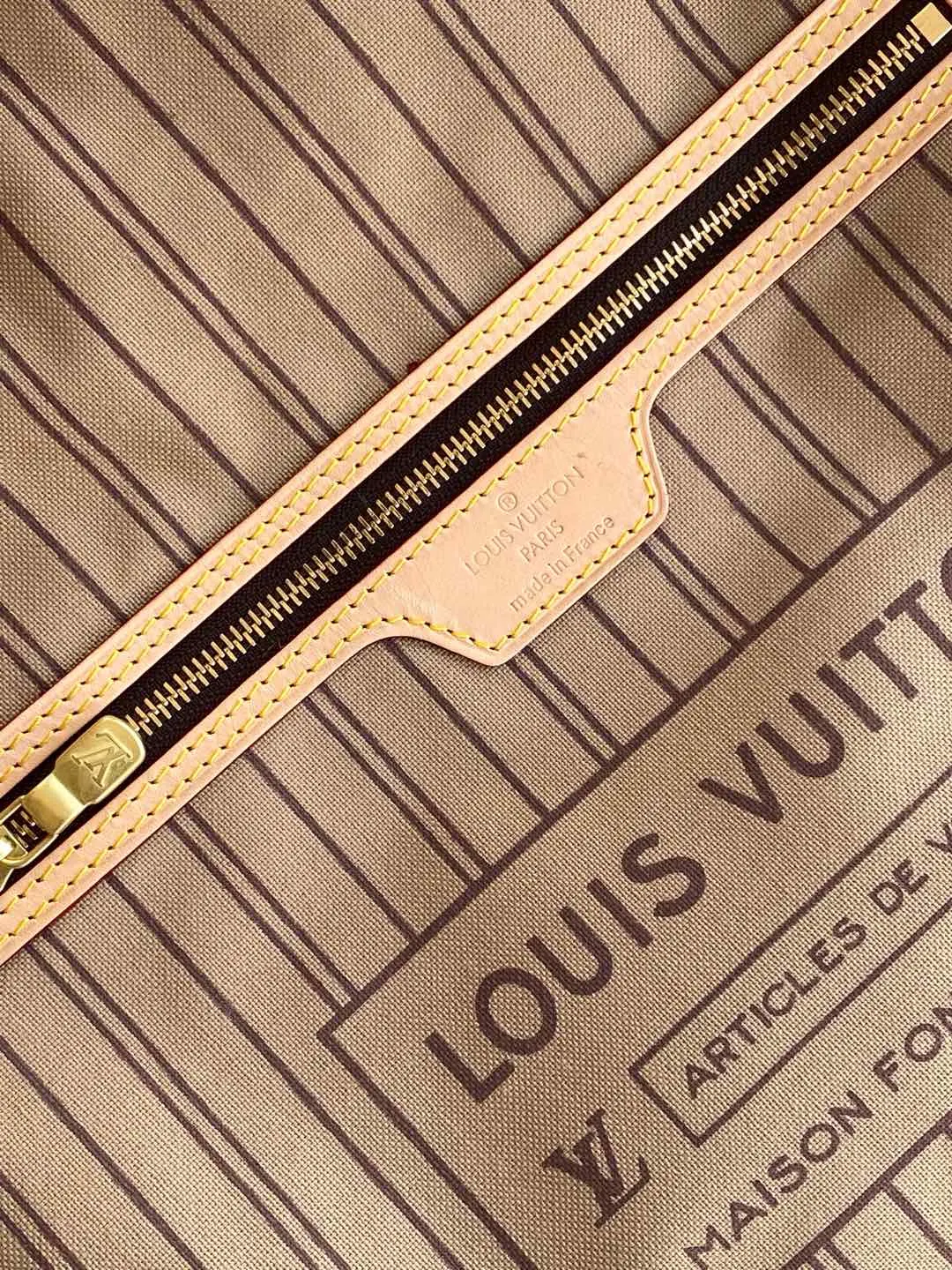 Neverfull 老花 牛皮 托特包 大容量托特款