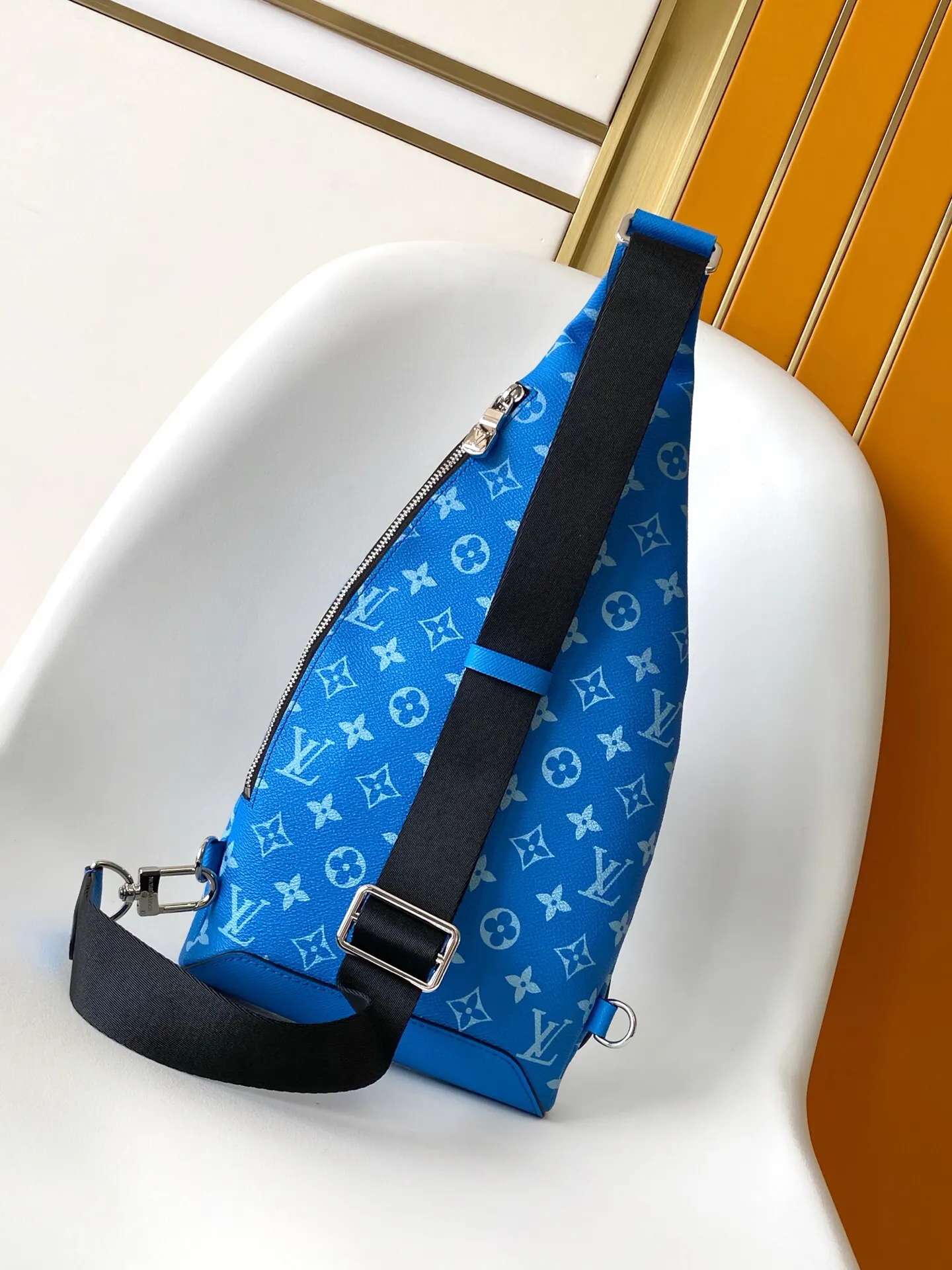 Blue Shoulder Bag Leather