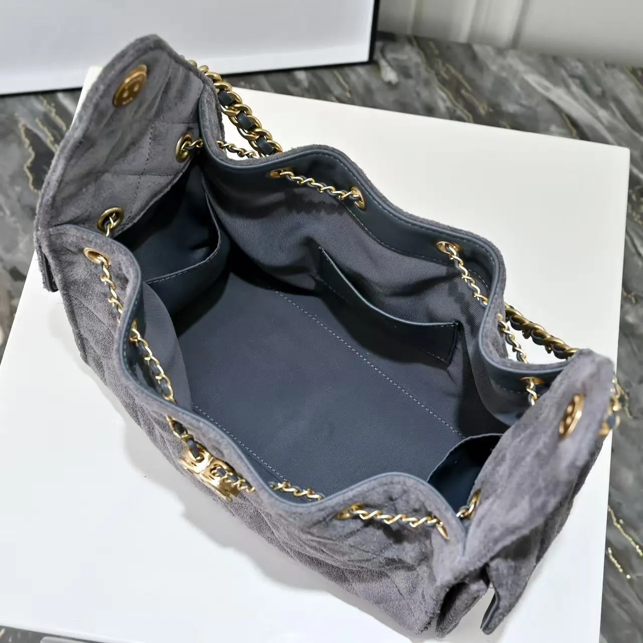 CHANEL Hobo 杏色 小牛皮 腋下包 復古腋下背款