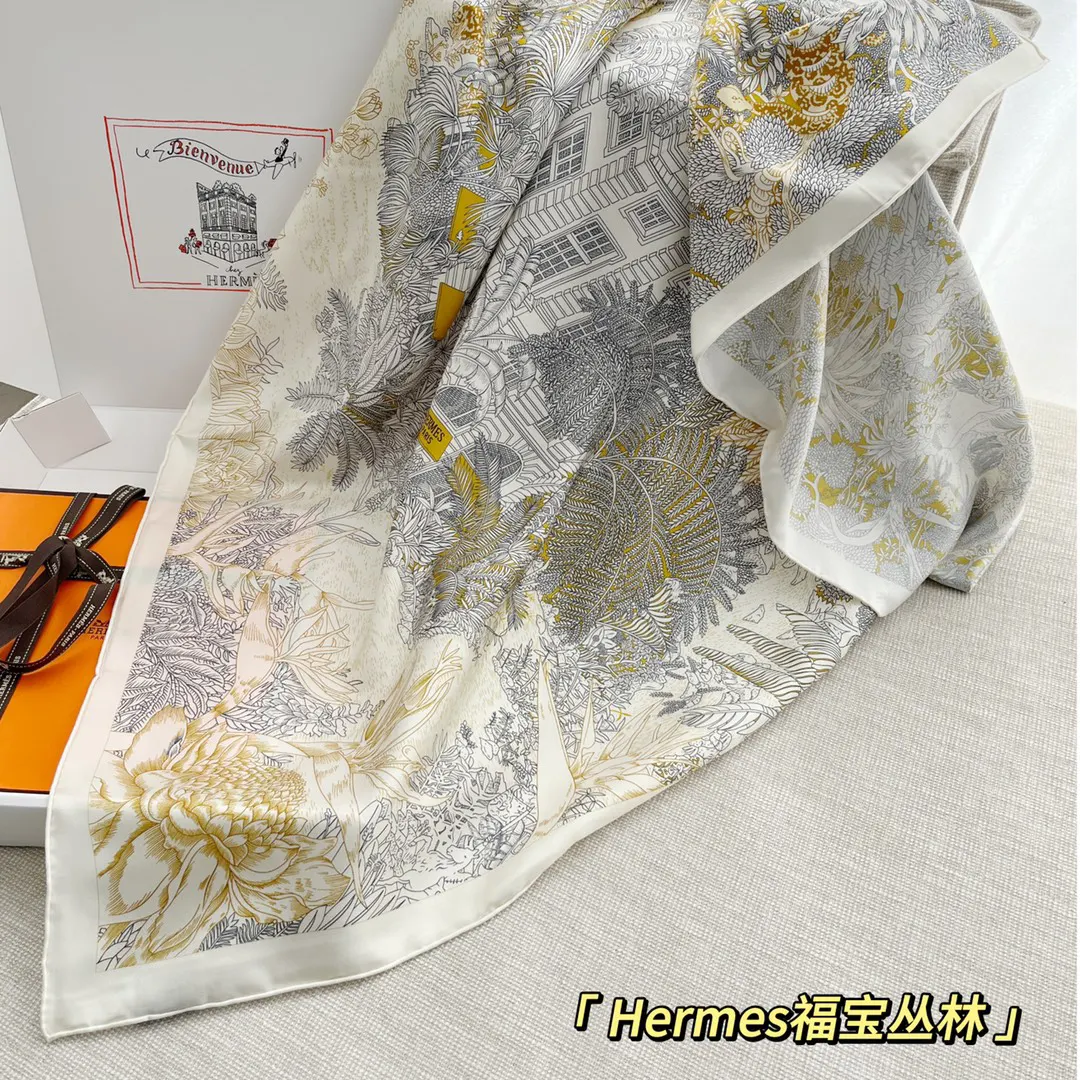 Hermès 粉色 編織 圍巾
