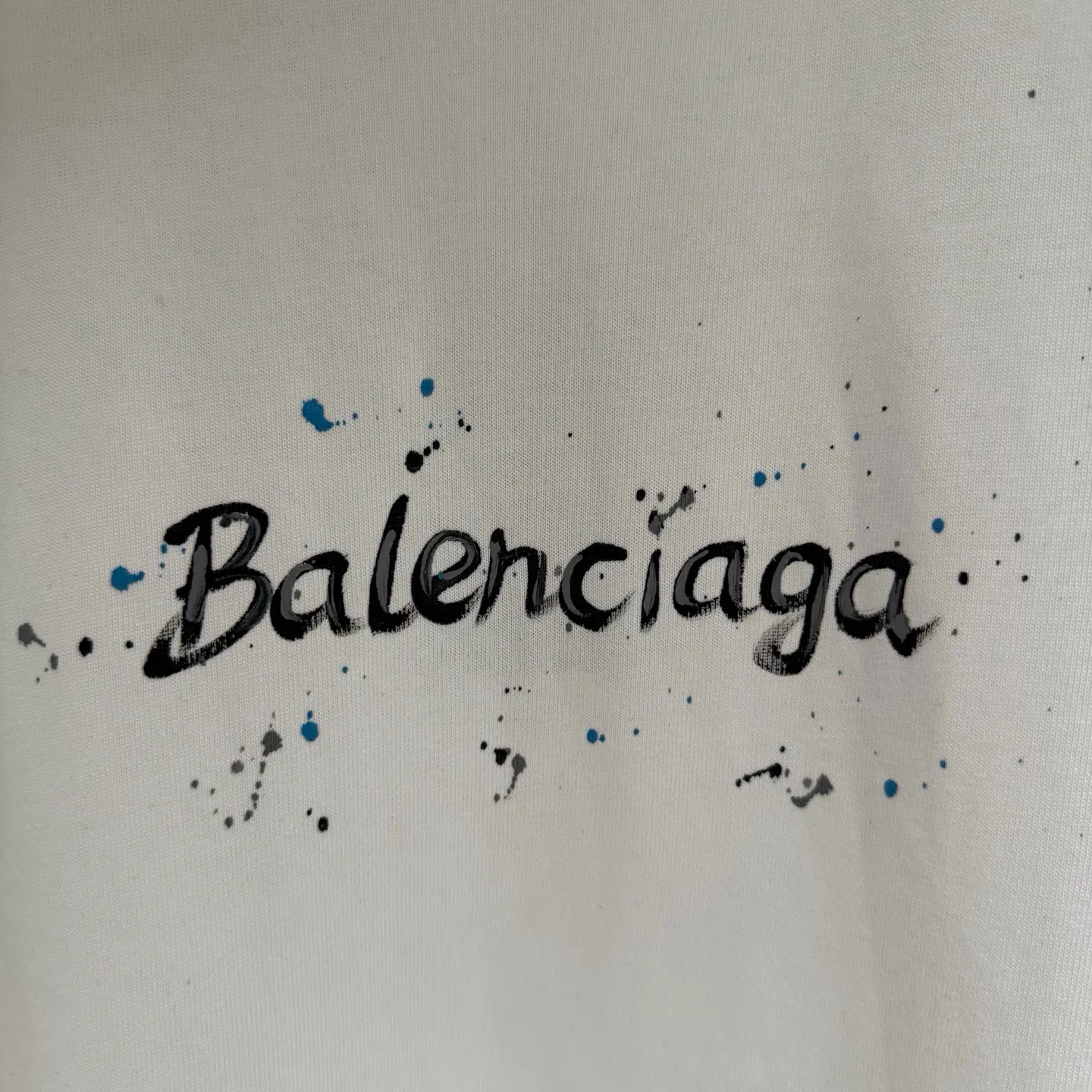 Balenciaga 25Ss Embroidery Cotton Short Sleeve T-Shirt Street