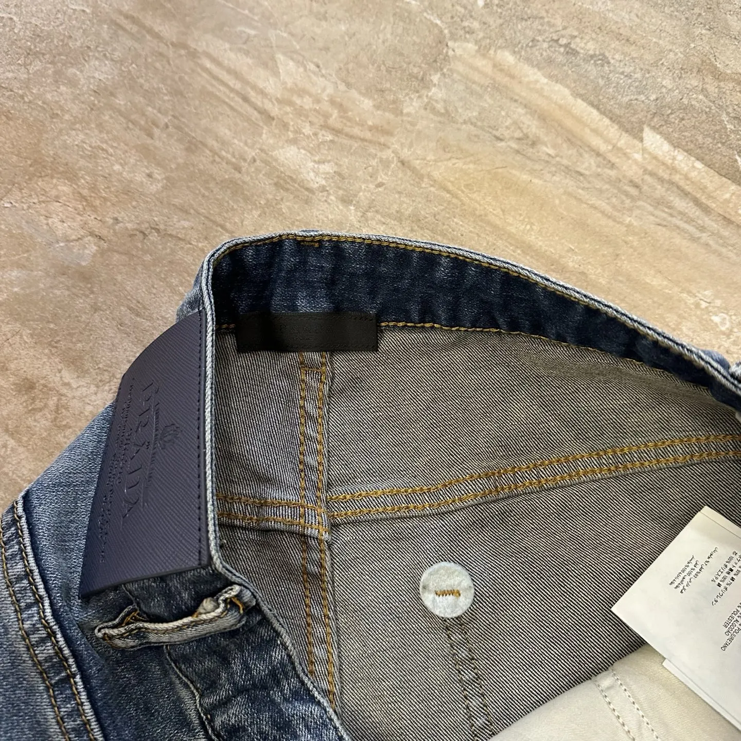 PRADA 牛仔 三角标 字母 牛仔裤 休闲寬鬆款