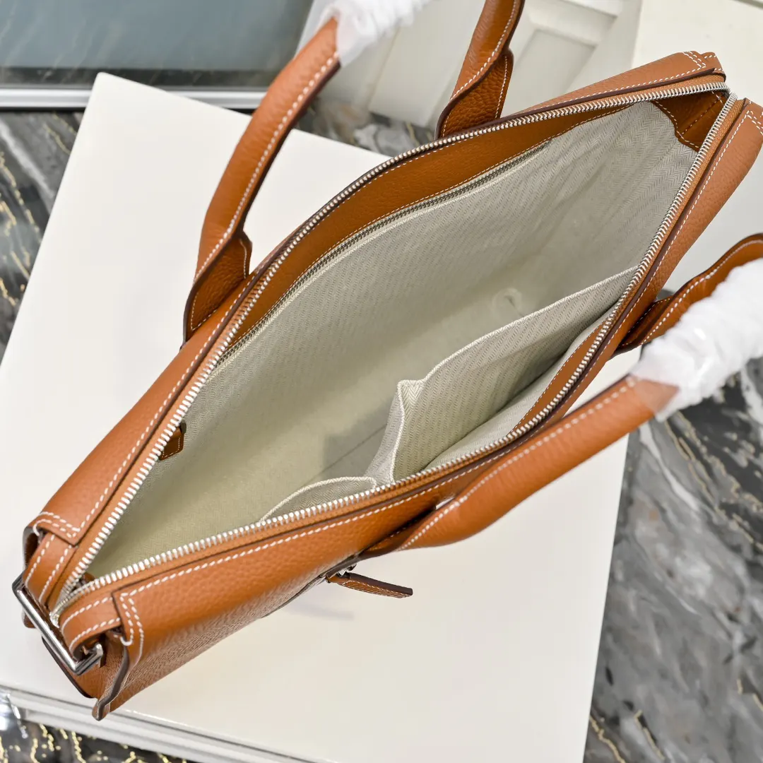 Hermes Briefcase Business Commuter Leather