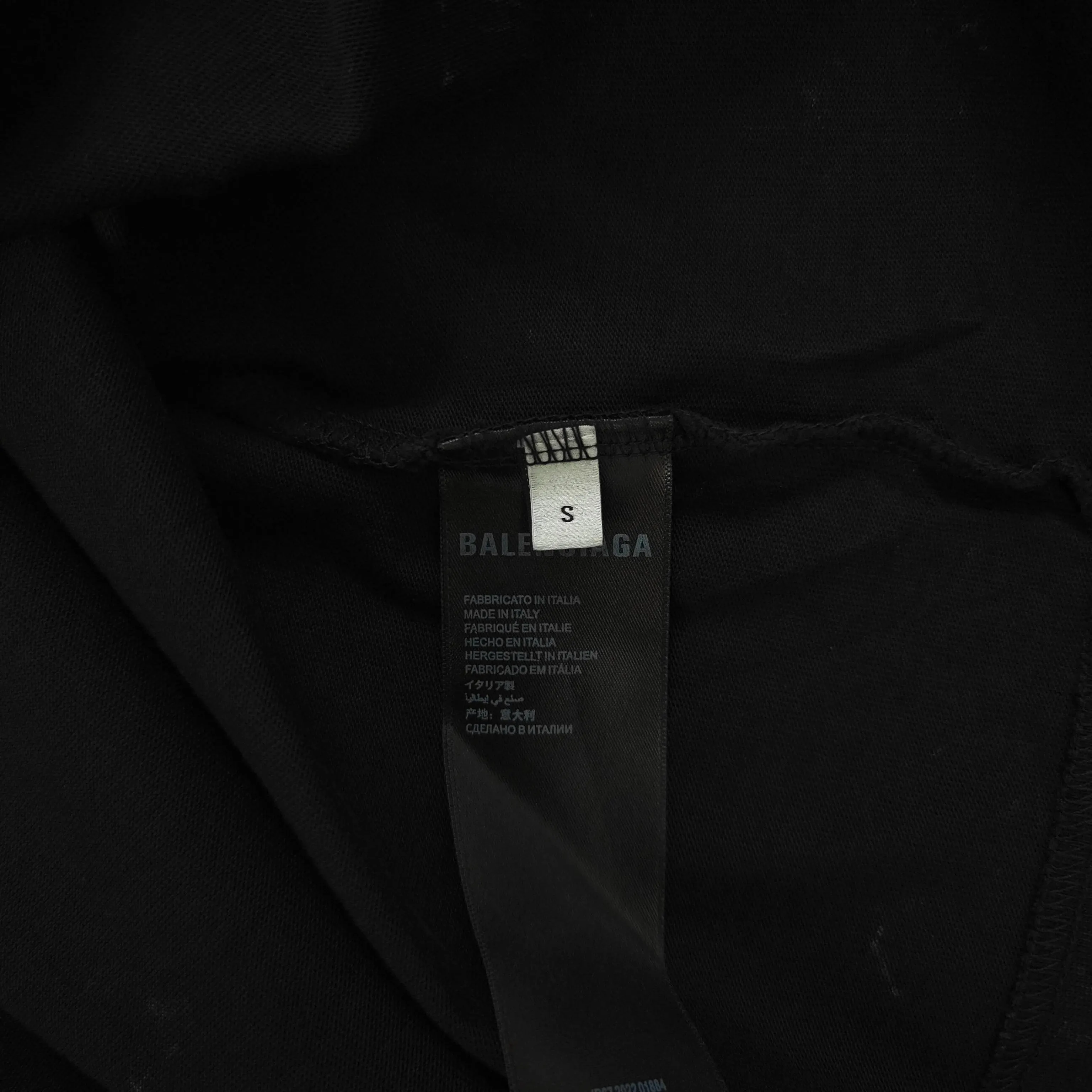 Balenciaga Black Logo Short Sleeve T-Shirt Loose Casual