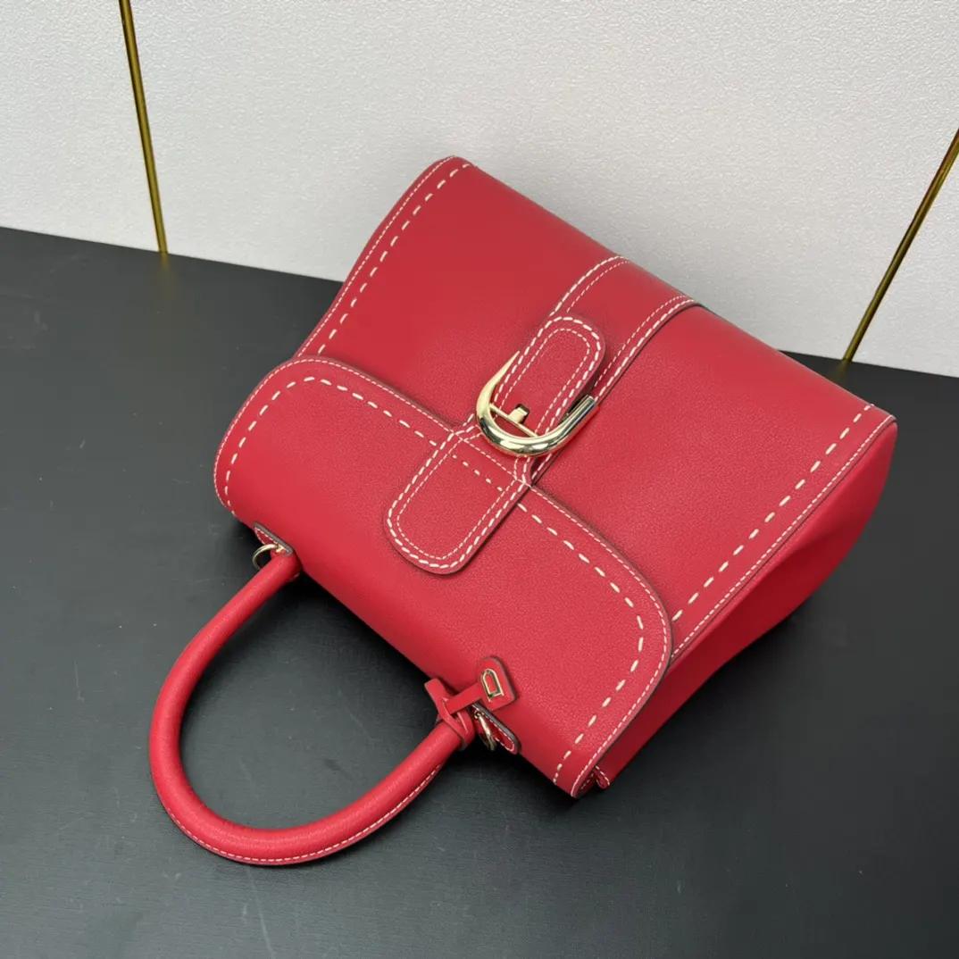 Delvaux 焦糖色 小牛皮 手提包 通勤手提款
