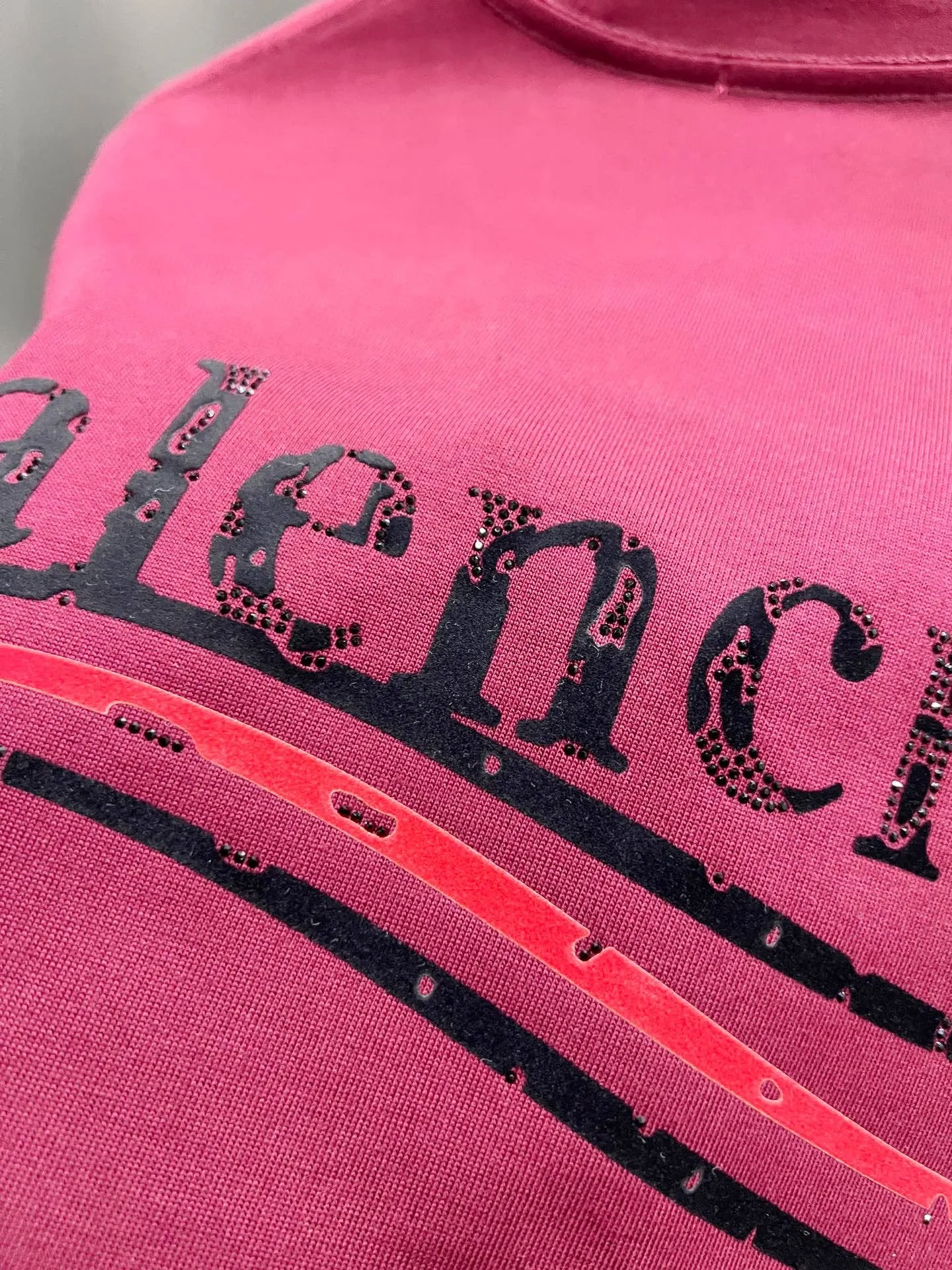 Balenciaga 黑色 Logo 短袖T恤 宽松休闲