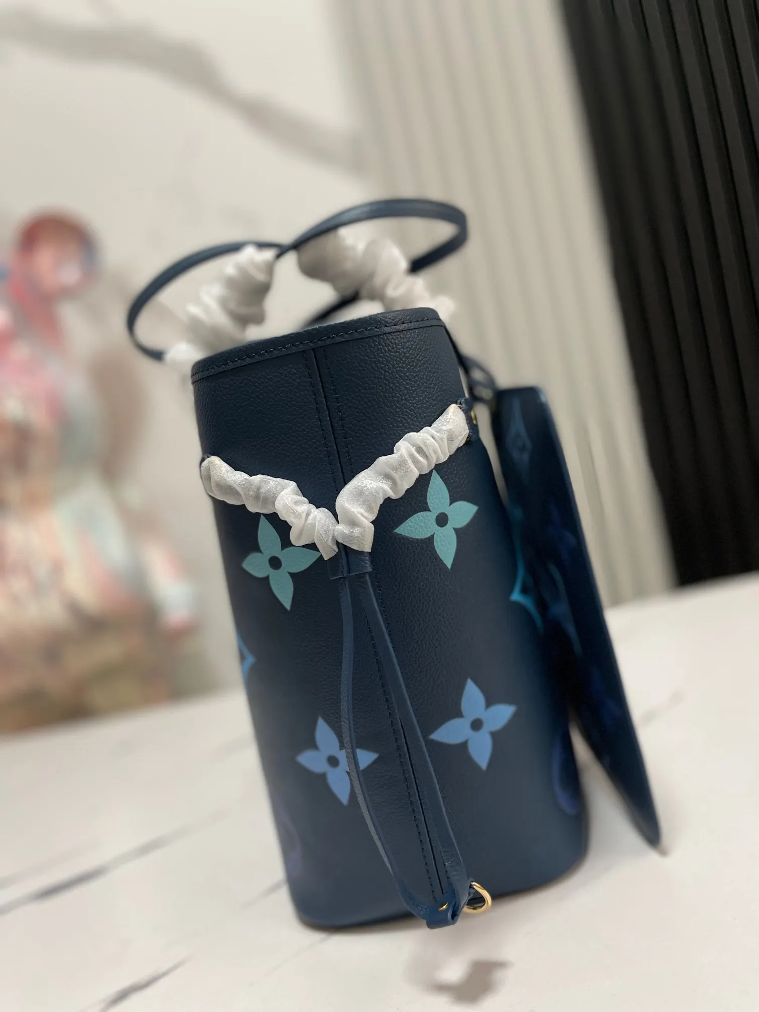 LV Neverfull 藍色 Mo托特包 大容量托特款