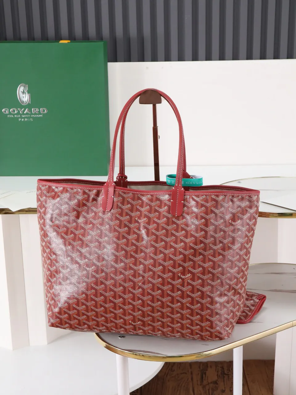 Goyard 紅色 帆布 腋下包 復古腋下背款