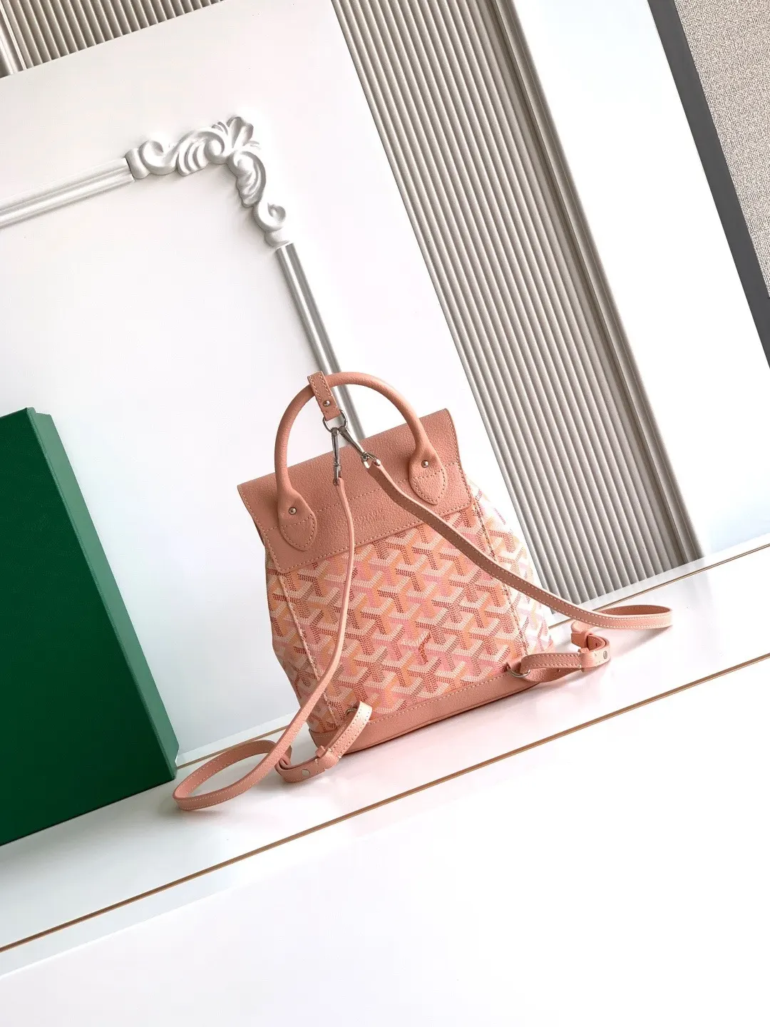 Goyard 帆布 樱花粉 双肩包 实用双肩款