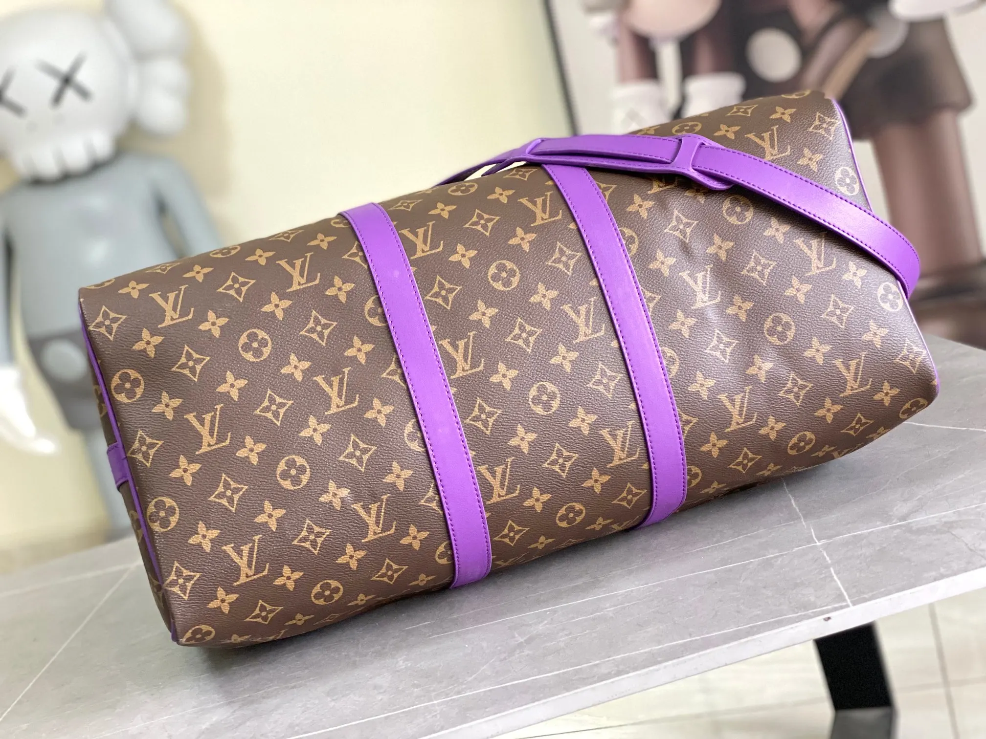 Keepall 金色 牛皮 旅行包 大容量旅行款